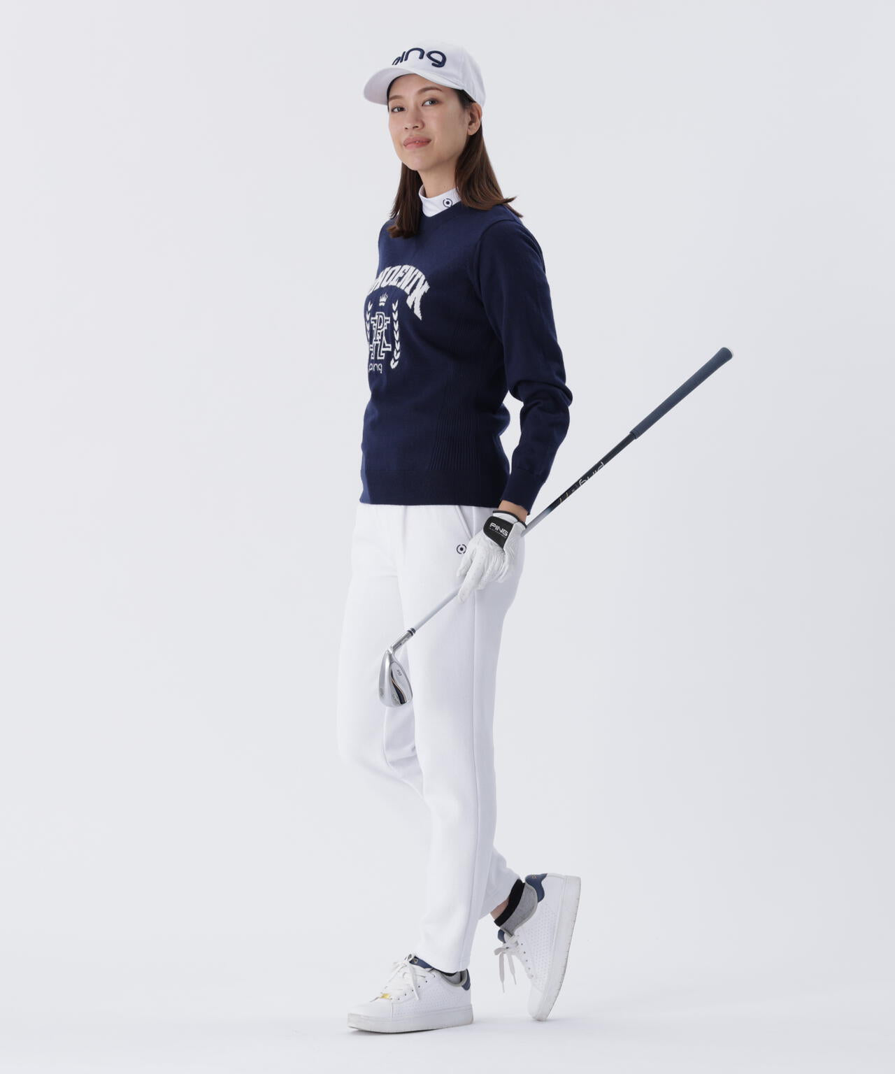 【PING APPAREL】全方向ストレッチ ニットコーデュロイテーパードパンツ <LADIES LINE> (LADIES)