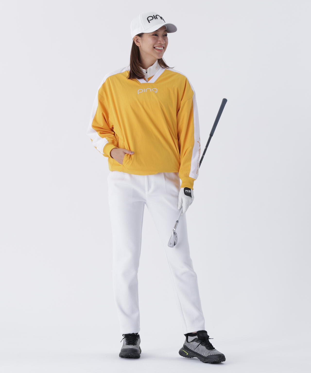 【PING APPAREL】全方向ストレッチ ニットコーデュロイテーパードパンツ <LADIES LINE> (LADIES)