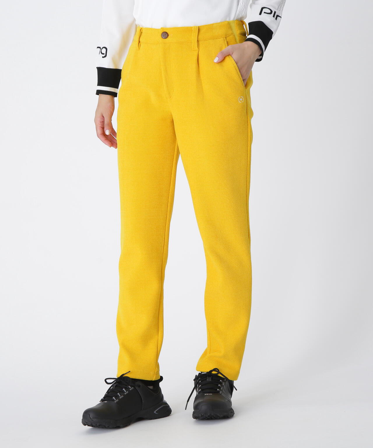 【PING APPAREL】全方向ストレッチ ニットコーデュロイテーパードパンツ <LADIES LINE> (LADIES)