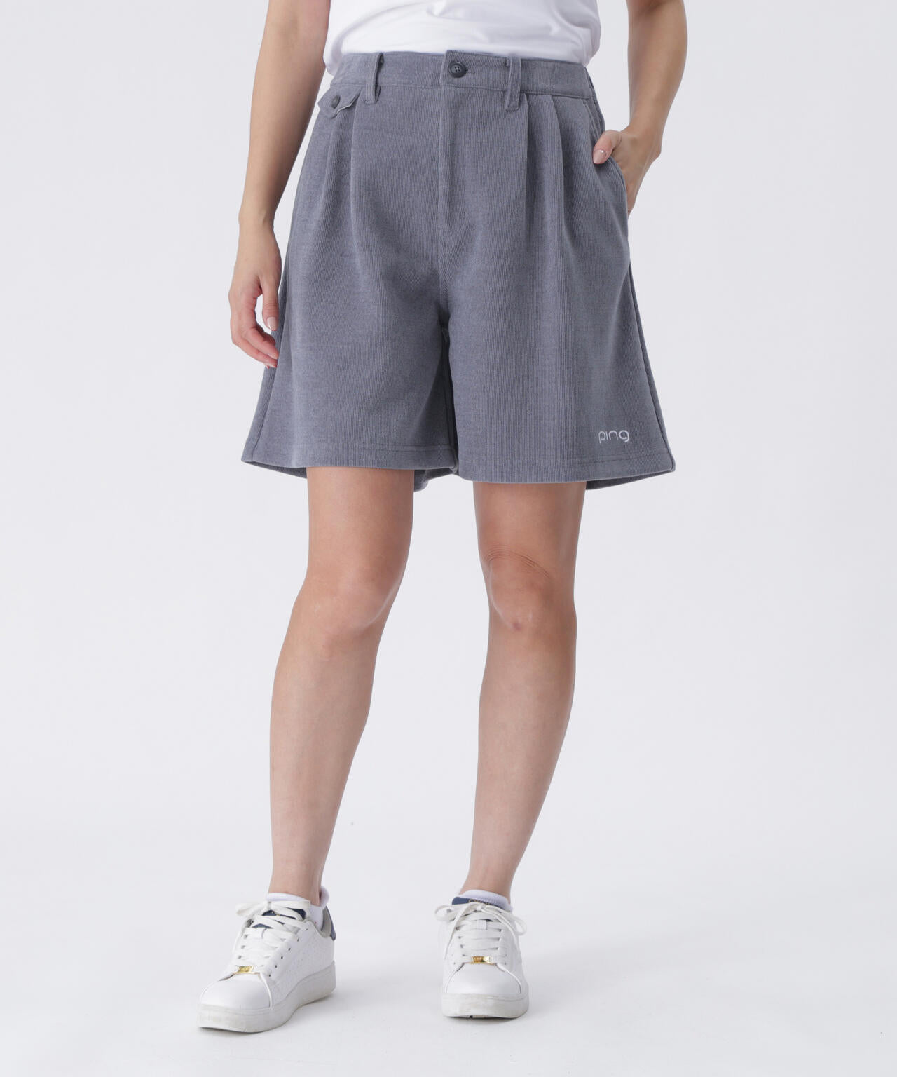 【PING APPAREL】全方向ストレッチ ニットコーデュロイキュロットパンツ <LADIES LINE> (LADIES)