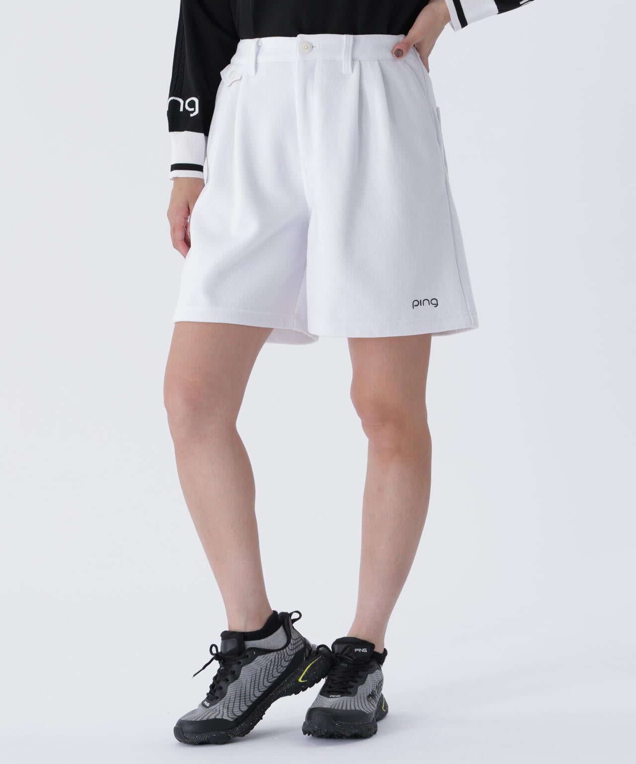 【PING APPAREL】全方向ストレッチ ニットコーデュロイキュロットパンツ <LADIES LINE> (LADIES)