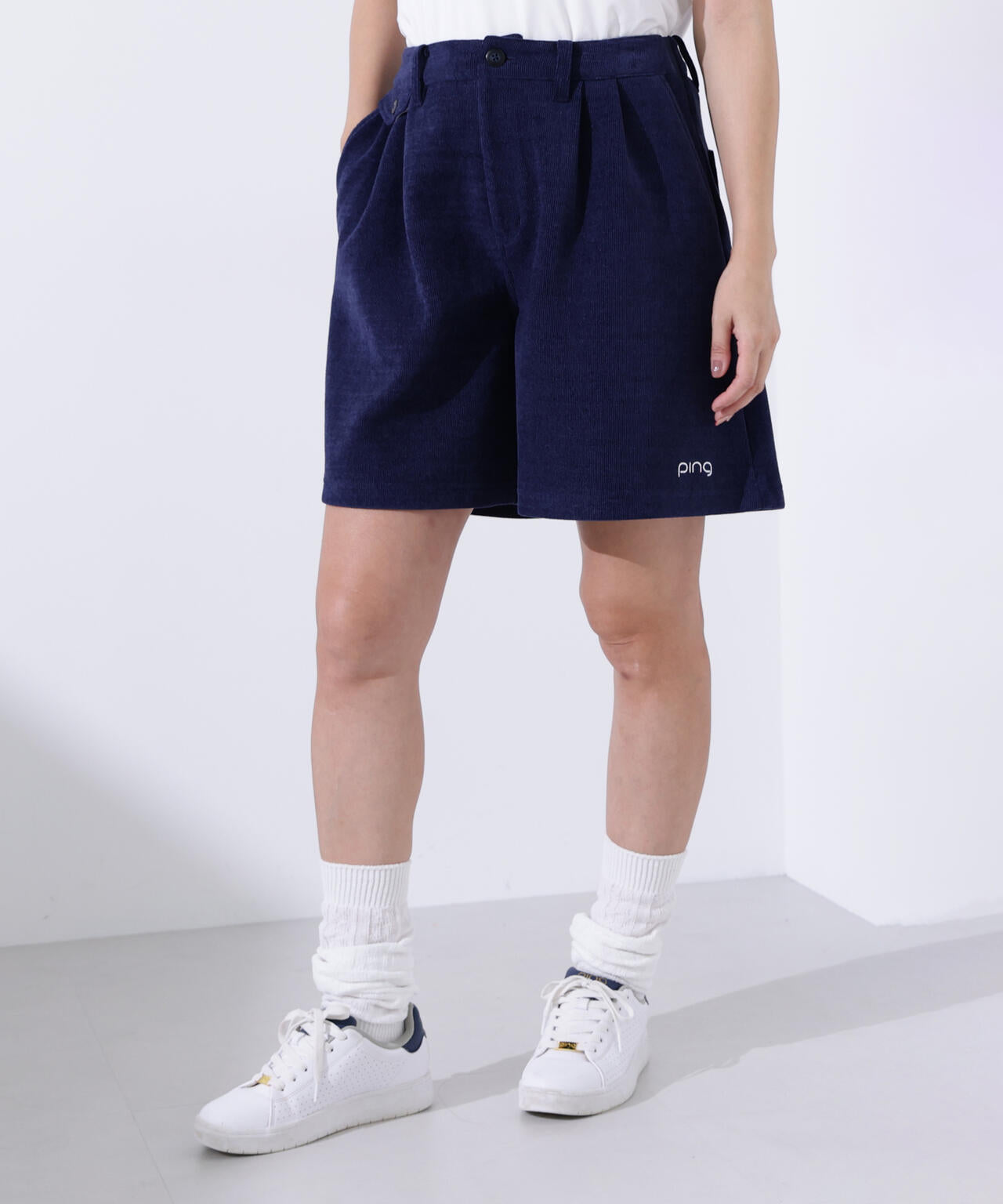 【PING APPAREL】全方向ストレッチ ニットコーデュロイキュロットパンツ <LADIES LINE> (LADIES)