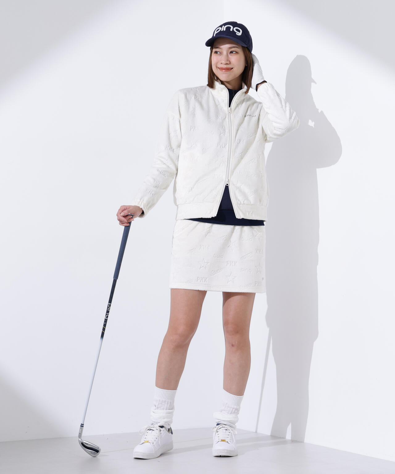 【PING APPAREL】全方向ストレッチ ベロアジャカードスカート <LADIES LINE> (LADIES)