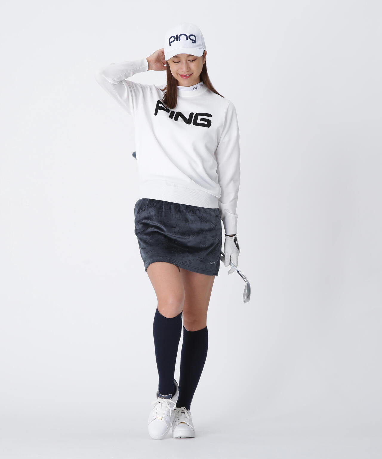 【PING APPAREL】全方向ストレッチ ベロアジャカードスカート <LADIES LINE> (LADIES)