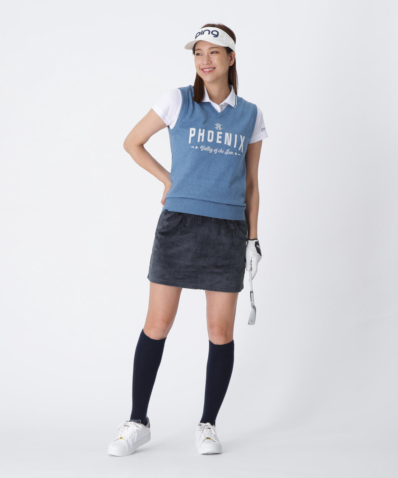 【PING APPAREL】全方向ストレッチ ベロアジャカードスカート <LADIES LINE> (LADIES)