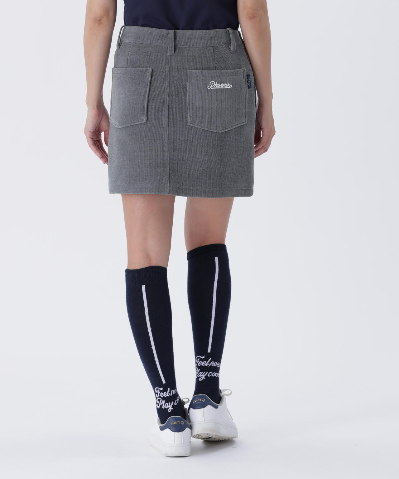 【PING APPAREL】全方向ストレッチ ニットコーデュロイ台形スカート <LADIES LINE> (LADIES)