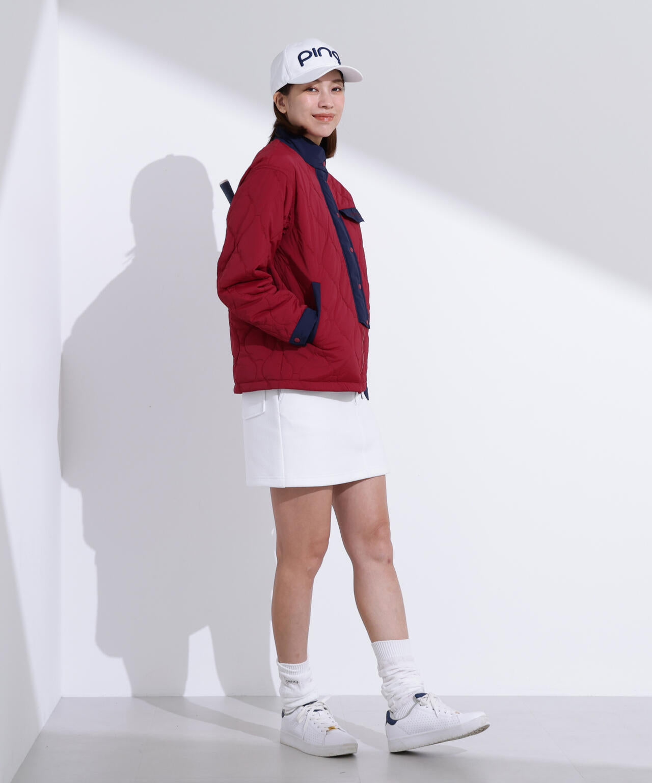 【PING APPAREL】全方向ストレッチ ニットコーデュロイ台形スカート <LADIES LINE> (LADIES)