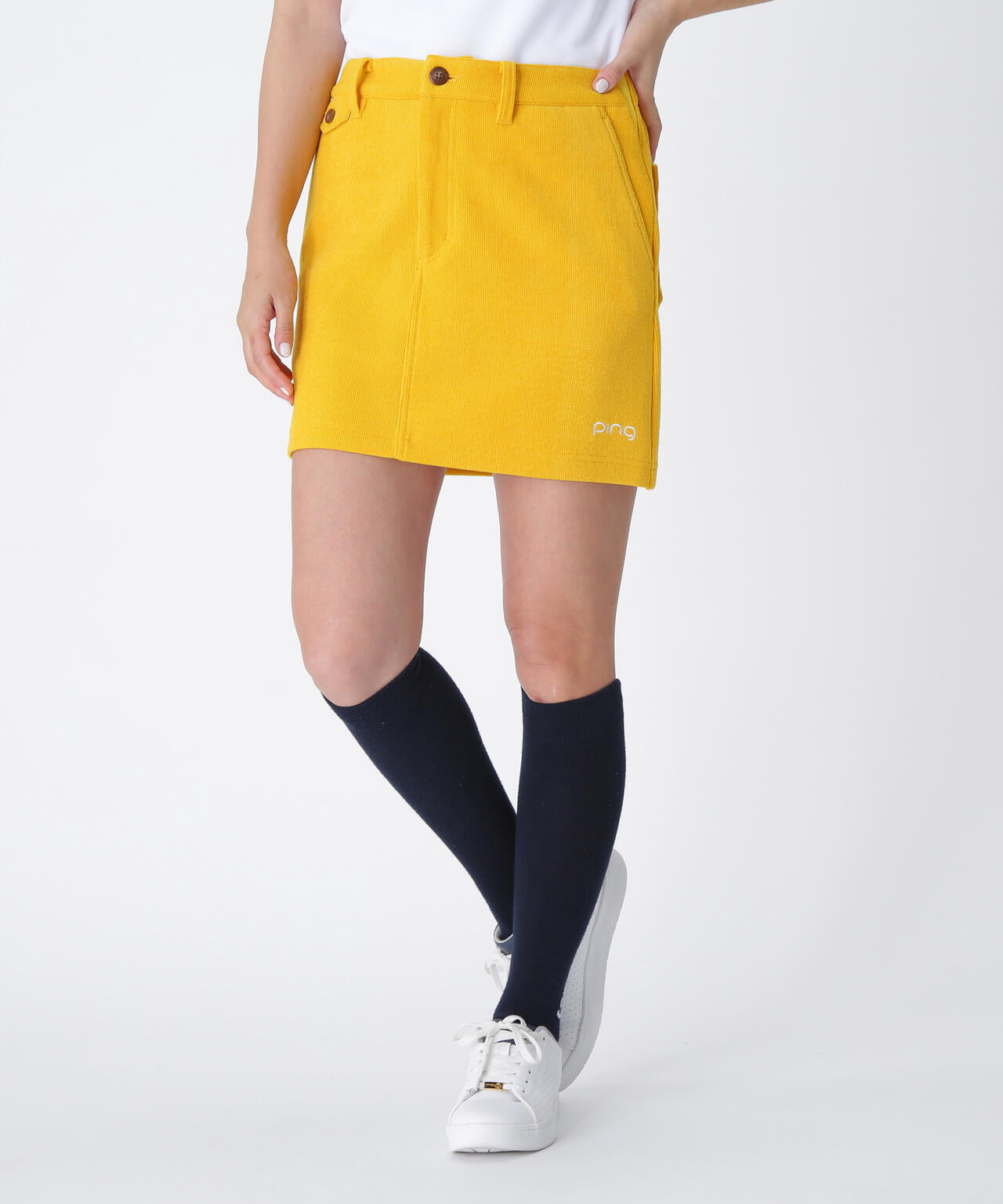 【PING APPAREL】全方向ストレッチ ニットコーデュロイ台形スカート <LADIES LINE> (LADIES)