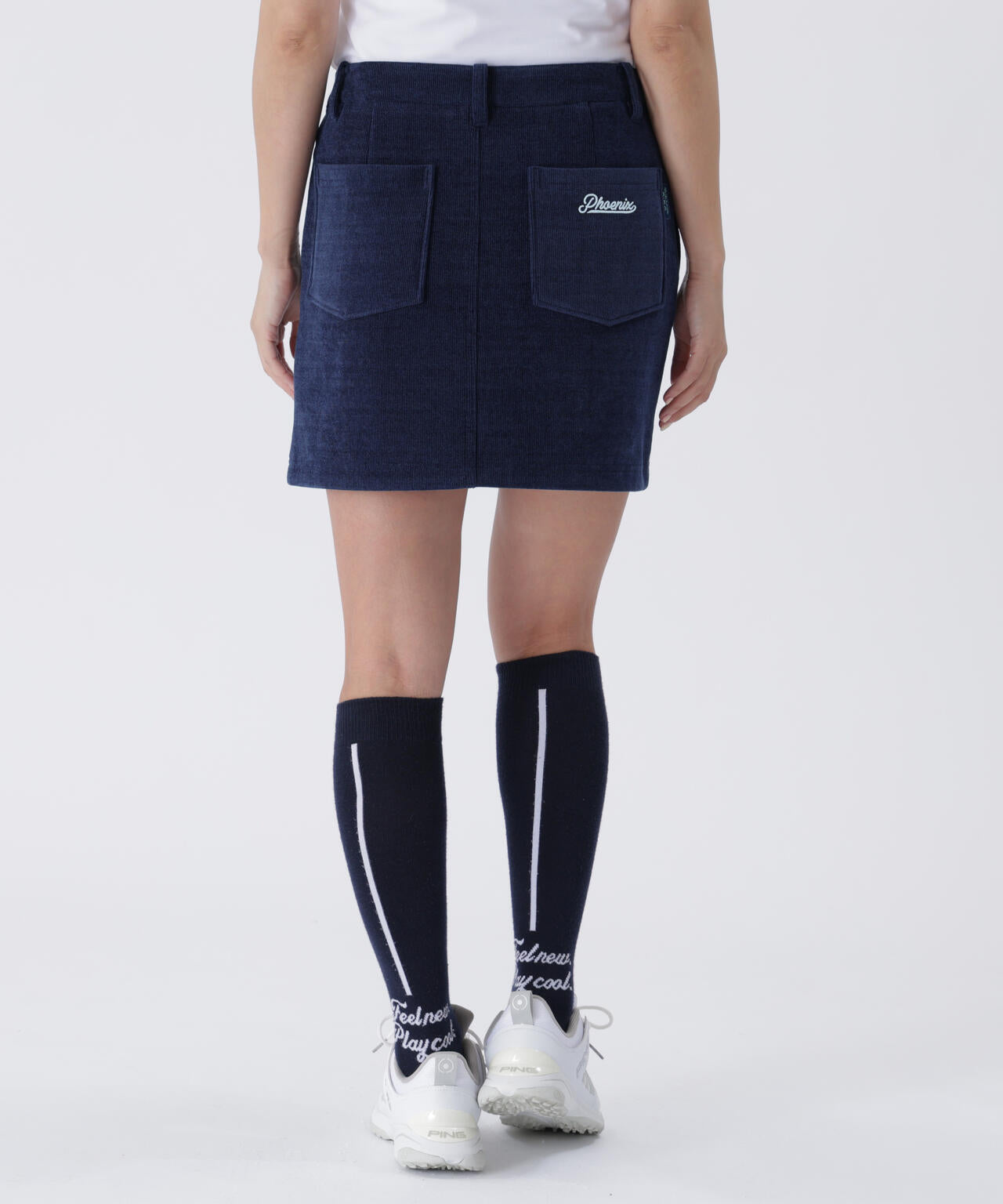 【PING APPAREL】全方向ストレッチ ニットコーデュロイ台形スカート <LADIES LINE> (LADIES)