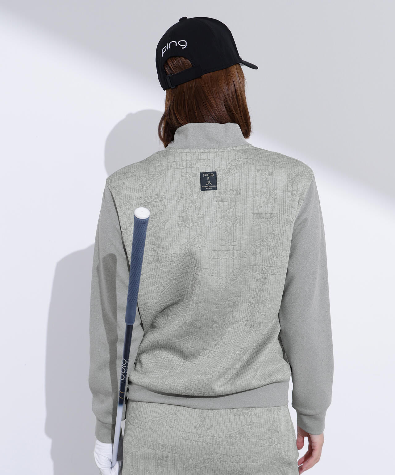 【PING APPAREL】キルトジャガードハーフジップカットソー <LADIES LINE> (LADIES)