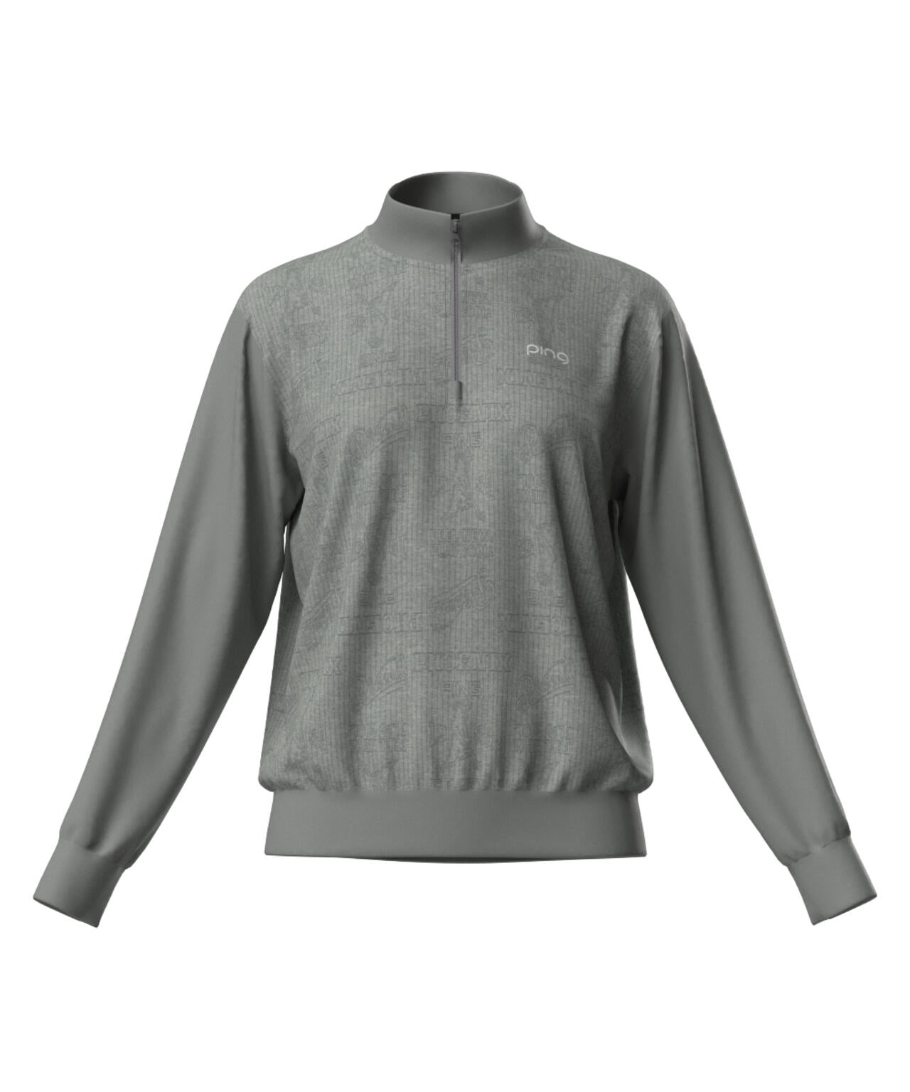 【PING APPAREL】キルトジャガードハーフジップカットソー <LADIES LINE> (LADIES)