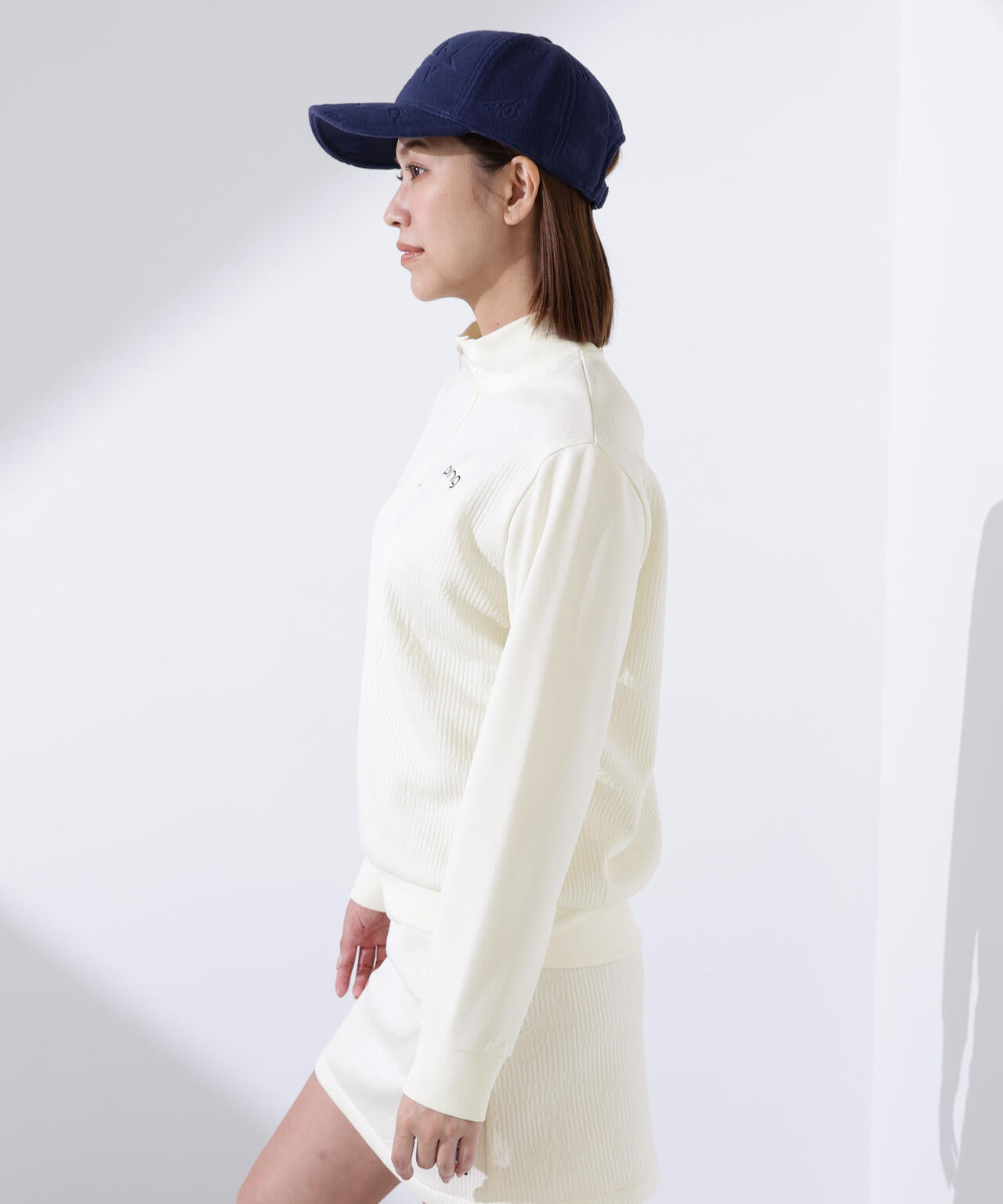 【PING APPAREL】キルトジャガードハーフジップカットソー <LADIES LINE> (LADIES)