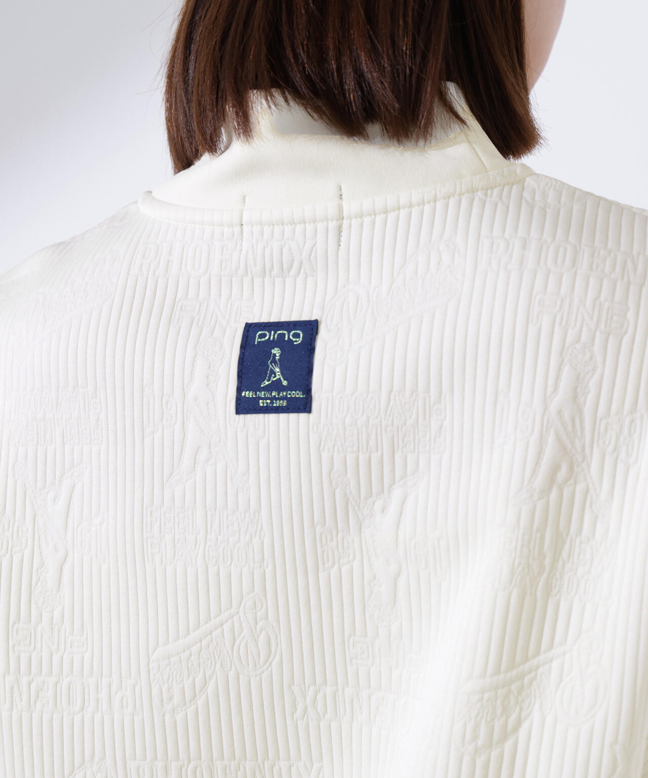 【PING APPAREL】キルトジャガードハーフジップカットソー <LADIES LINE> (LADIES)