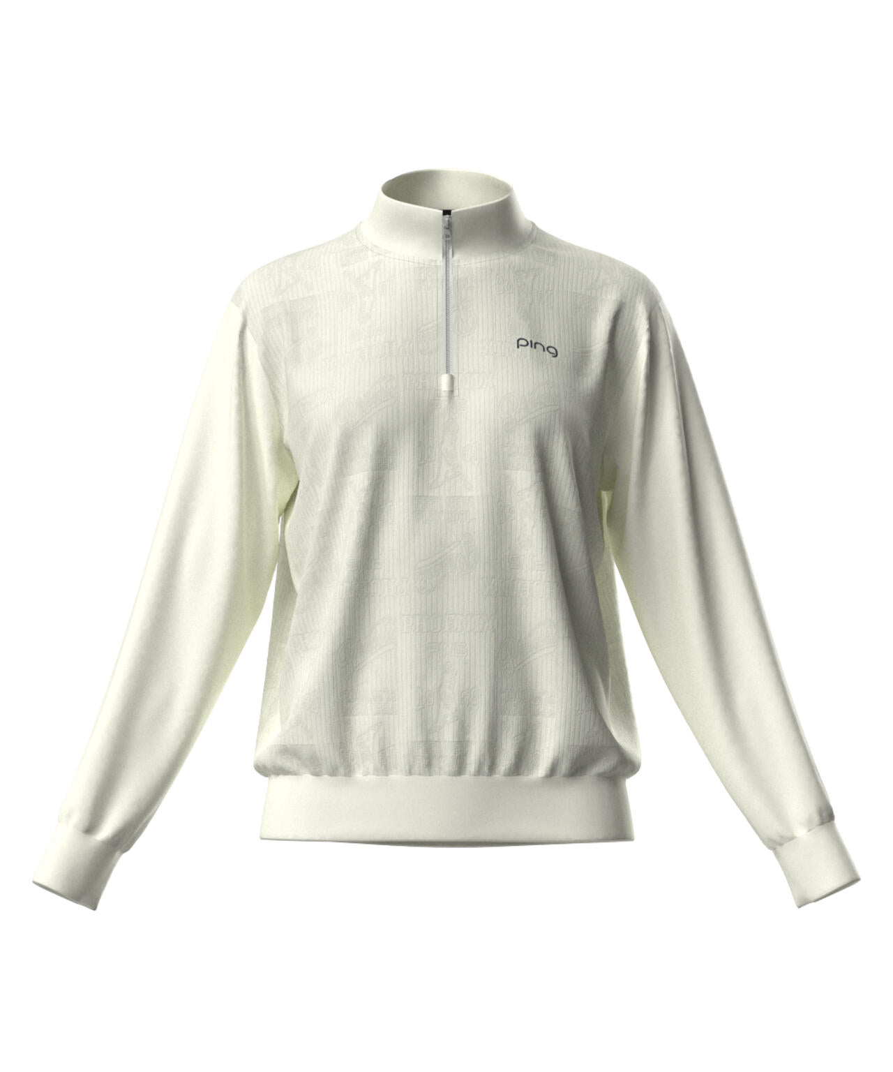 【PING APPAREL】キルトジャガードハーフジップカットソー <LADIES LINE> (LADIES)