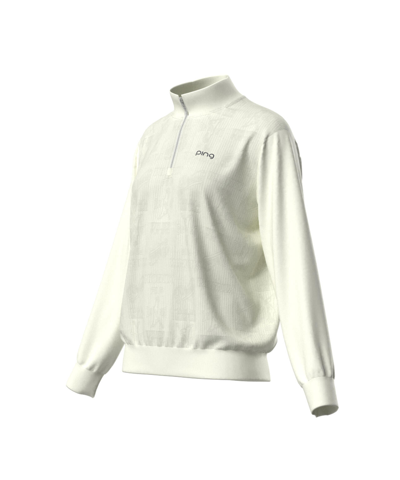 【PING APPAREL】キルトジャガードハーフジップカットソー <LADIES LINE> (LADIES)