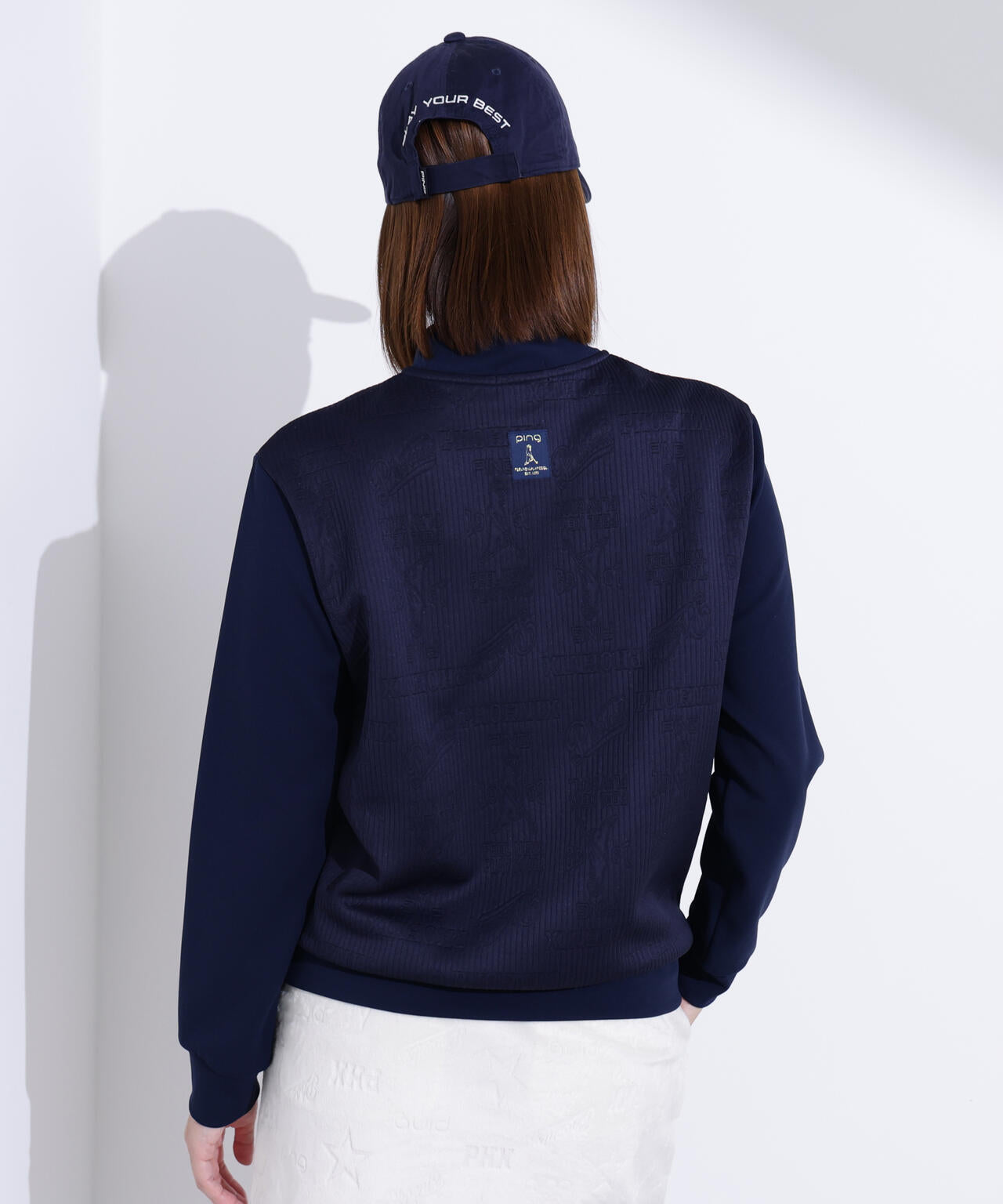 【PING APPAREL】キルトジャガードハーフジップカットソー <LADIES LINE> (LADIES)