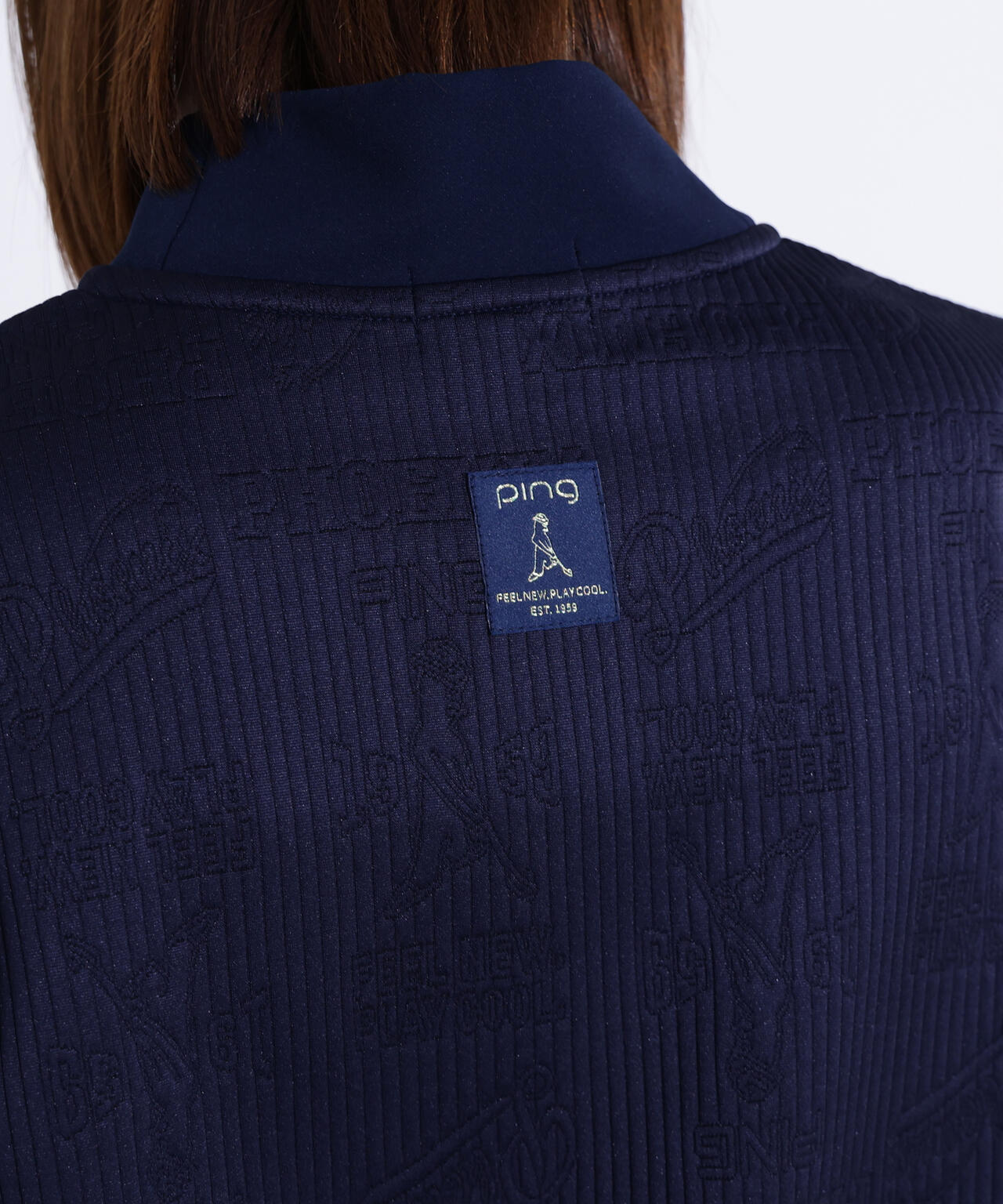 【PING APPAREL】キルトジャガードハーフジップカットソー <LADIES LINE> (LADIES)