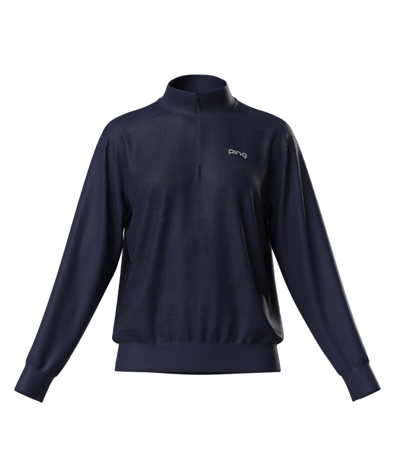 【PING APPAREL】キルトジャガードハーフジップカットソー <LADIES LINE> (LADIES)