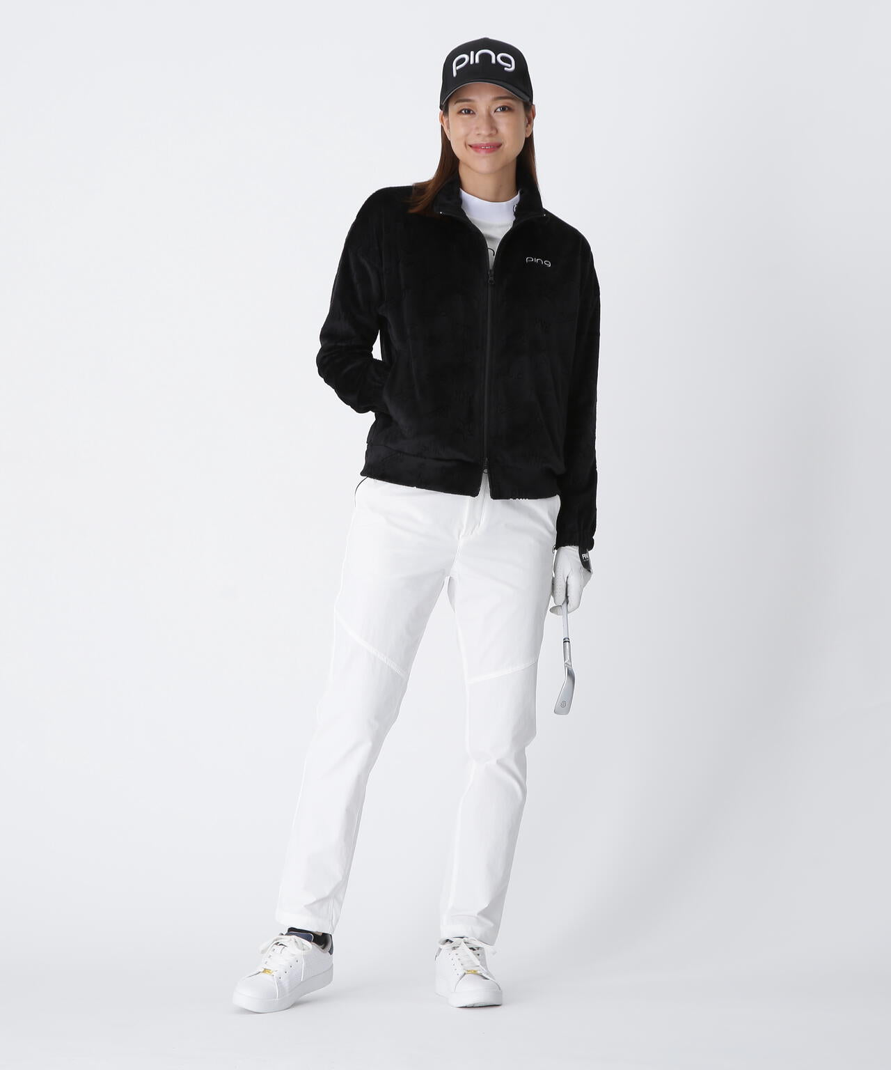 【PING APPAREL】全方向ストレッチ ベロアジャカードブルゾン <LADIES LINE> (LADIES)
