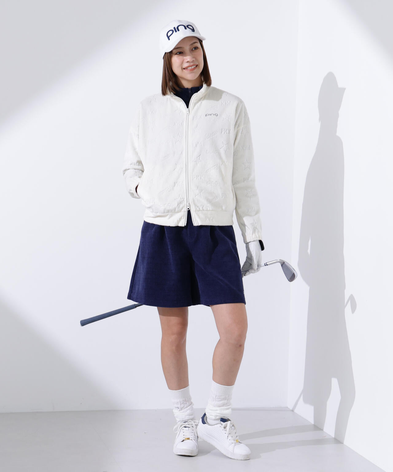 【PING APPAREL】全方向ストレッチ ベロアジャカードブルゾン <LADIES LINE> (LADIES)