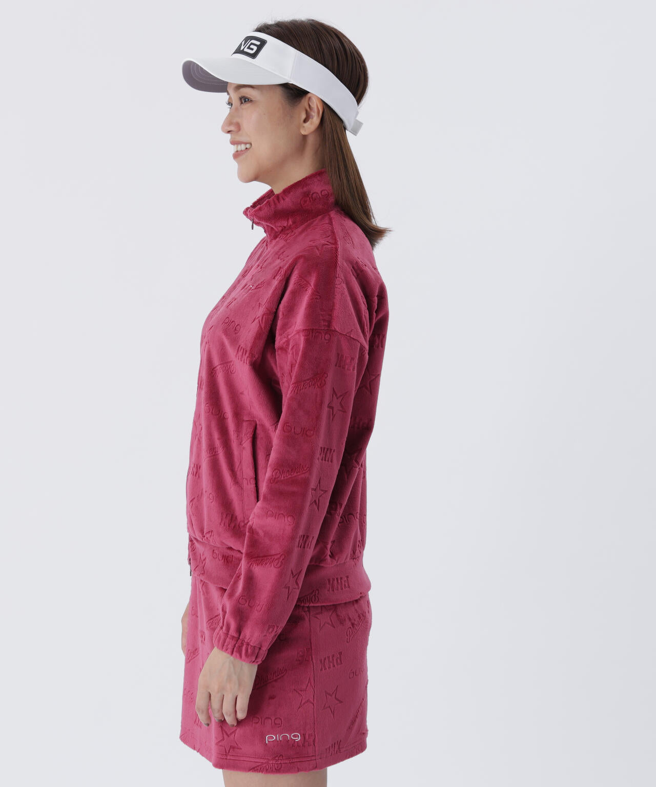 【PING APPAREL】全方向ストレッチ ベロアジャカードブルゾン <LADIES LINE> (LADIES)