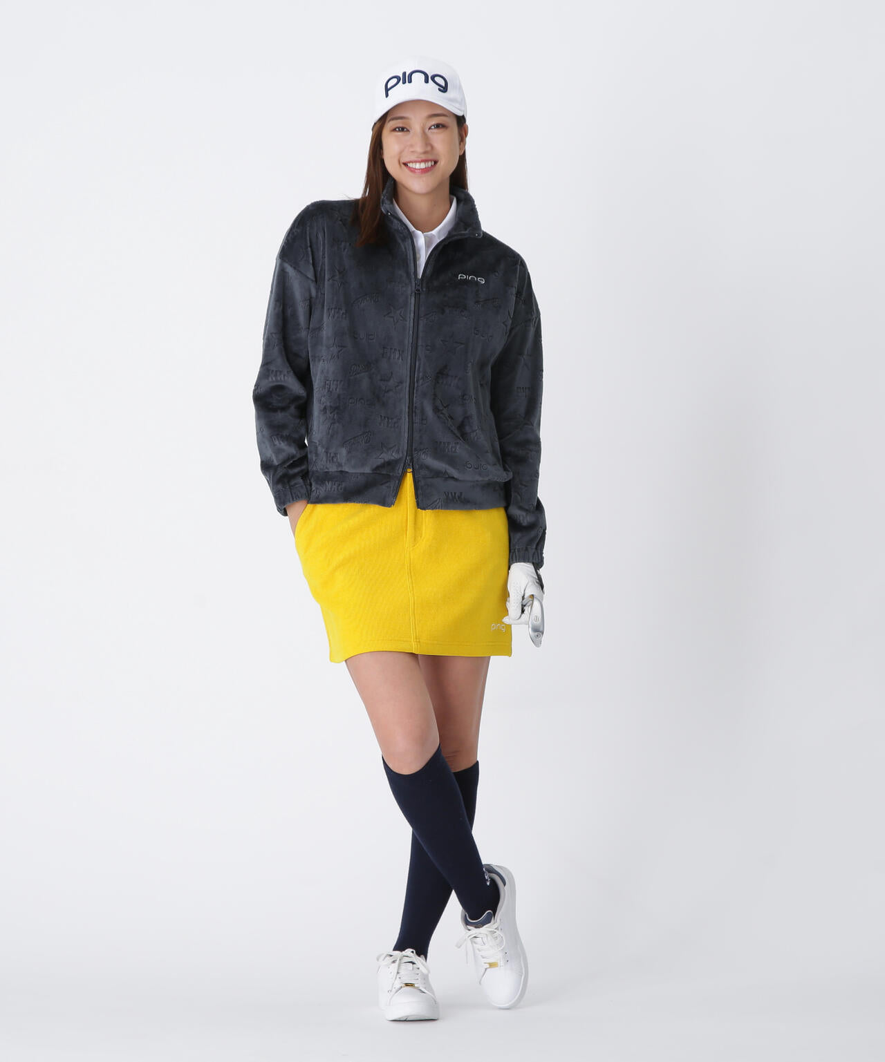 【PING APPAREL】全方向ストレッチ ベロアジャカードブルゾン <LADIES LINE> (LADIES)