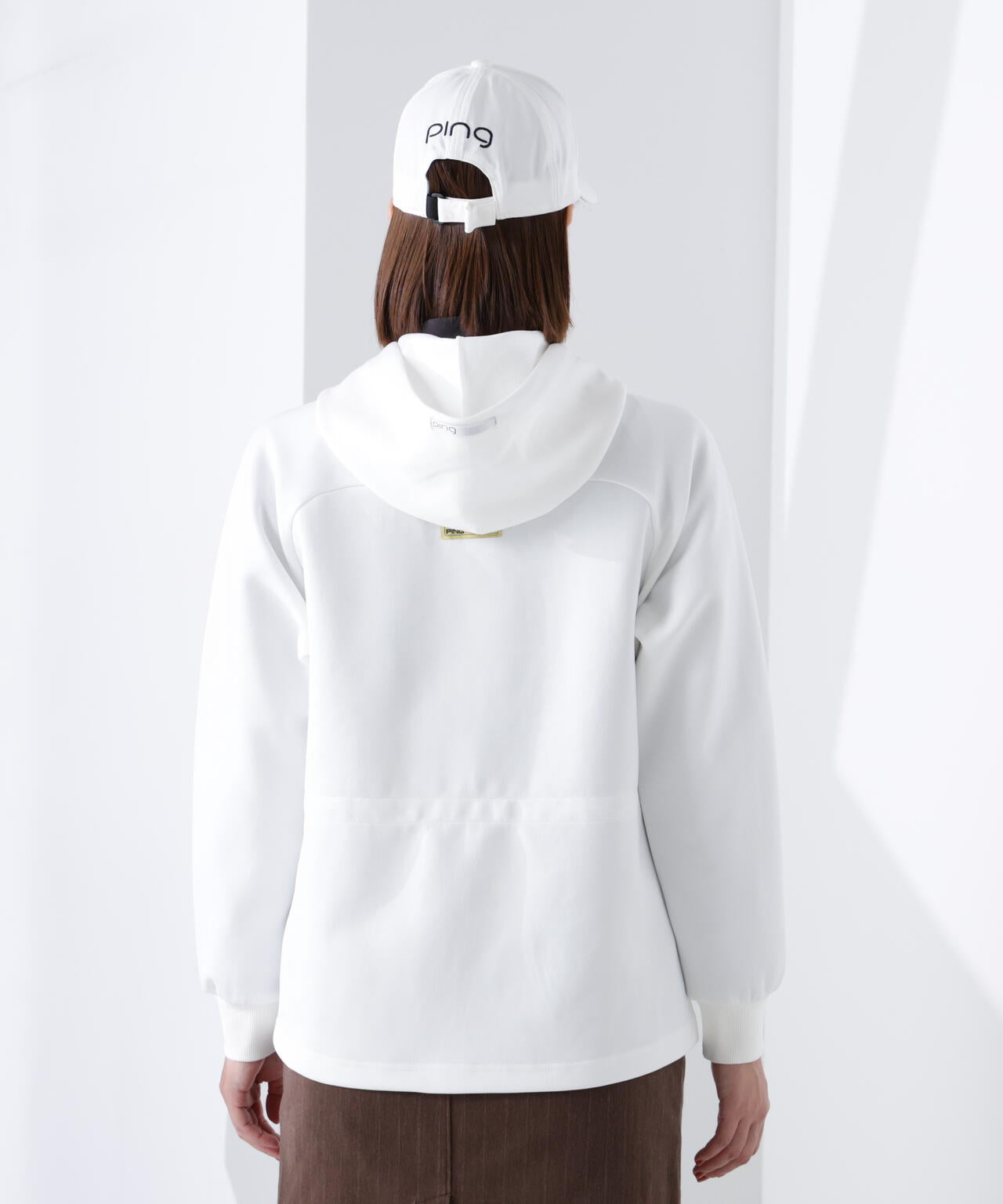 【PING APPAREL】全方向ストレッチRENUキルトダンボールジャージスウェットフーディ <GOLD> (LADIES)