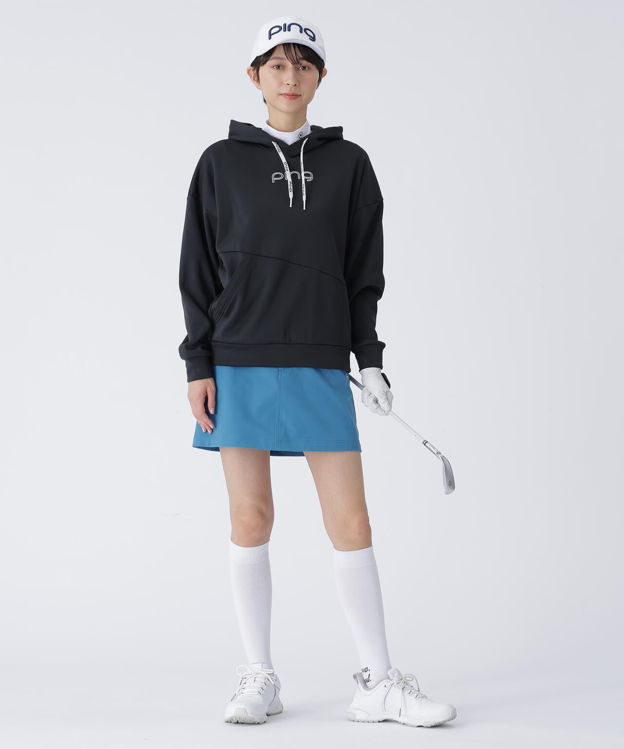 【PING APPAREL】全方向ストレッチアシンメトリーポケットカルイシフーディ <LAIDES LINE> (LADIES)