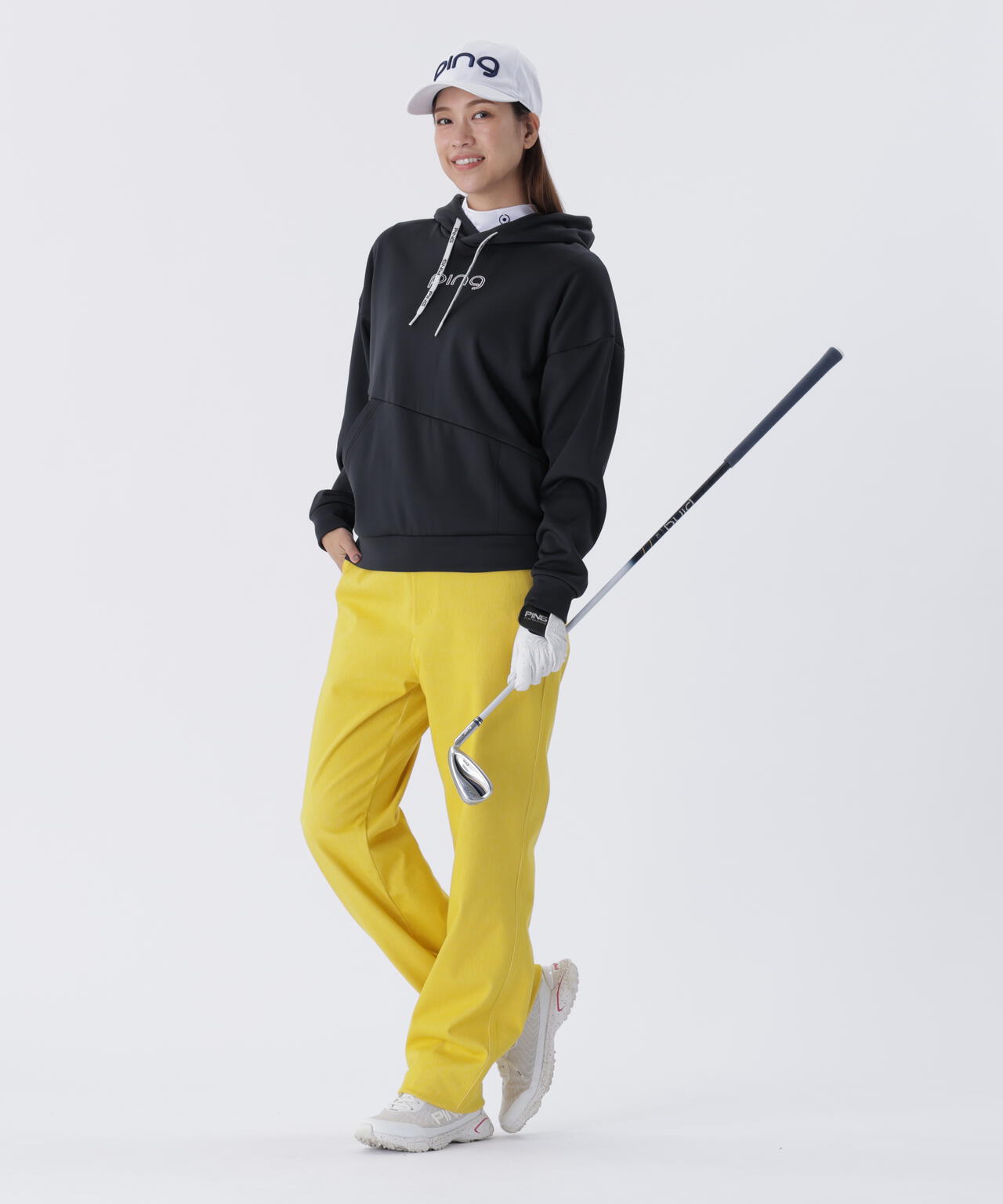 【PING APPAREL】全方向ストレッチアシンメトリーポケットカルイシフーディ <LAIDES LINE> (LADIES)