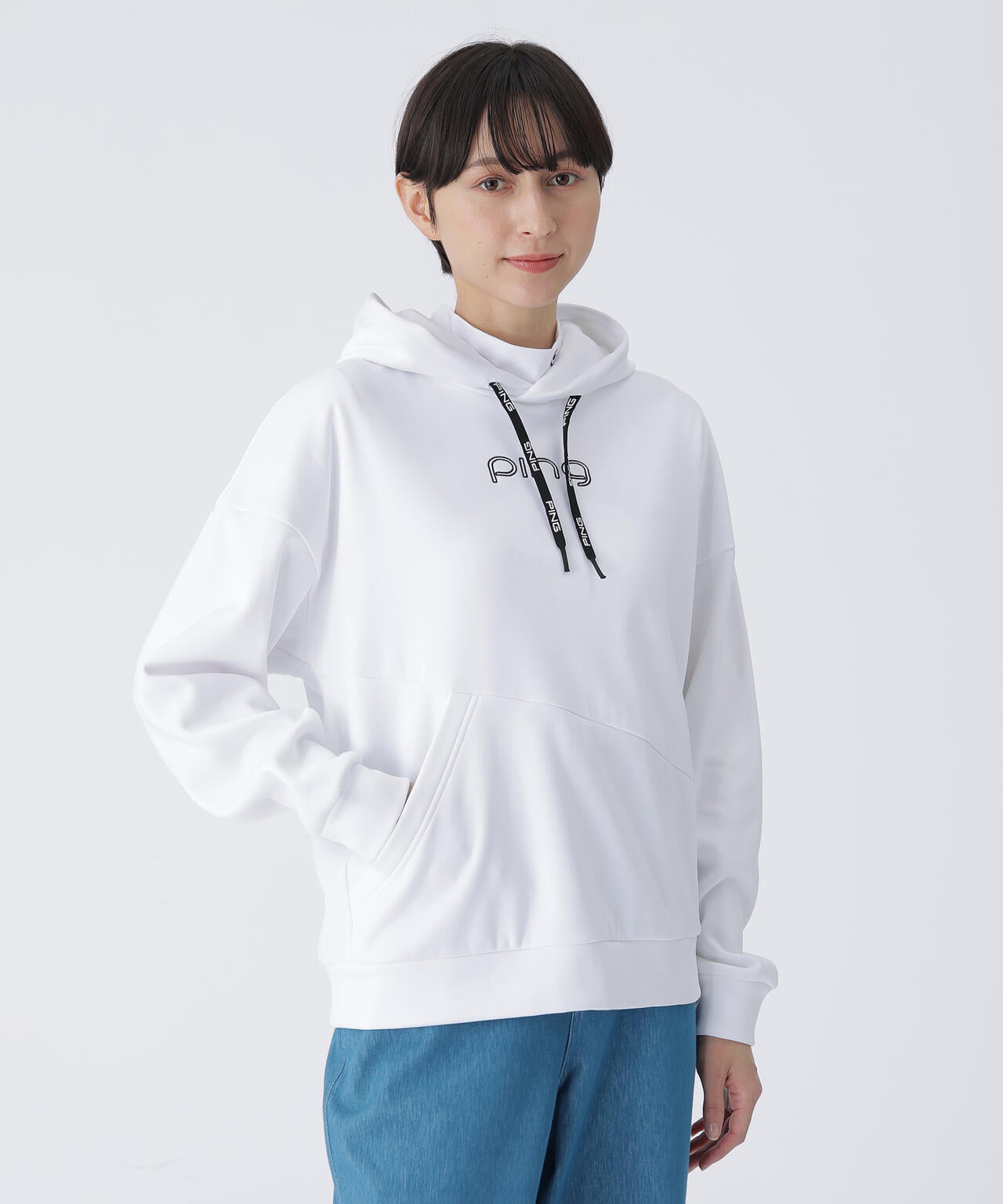 【PING APPAREL】全方向ストレッチアシンメトリーポケットカルイシフーディ <LAIDES LINE> (LADIES)