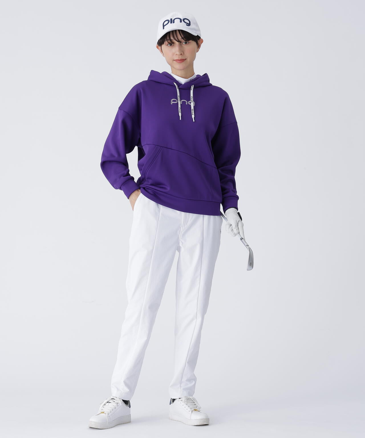 【PING APPAREL】全方向ストレッチアシンメトリーポケットカルイシフーディ <LAIDES LINE> (LADIES)