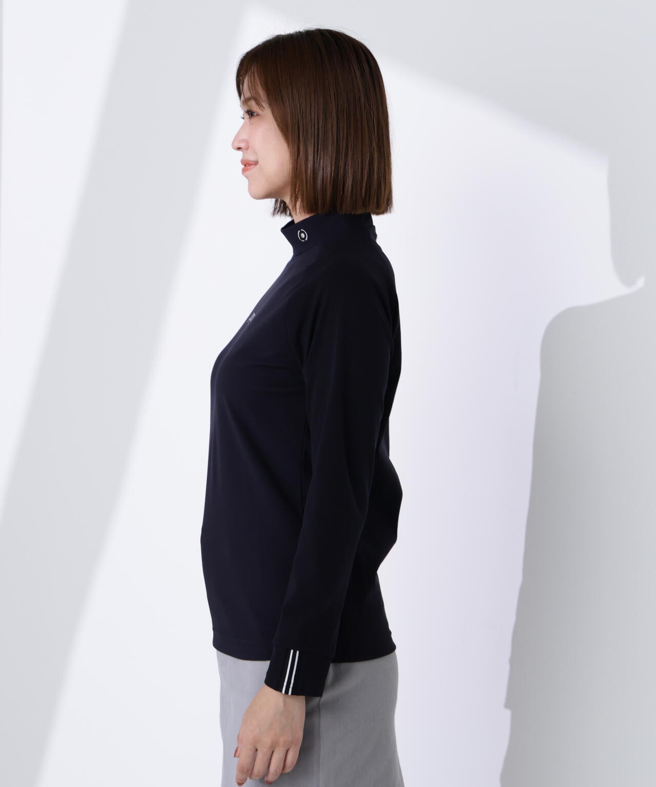 【PING APPAREL】サーモソーラー バックカノコ長袖ハイネックカットソー <GOLD> (LADIES)