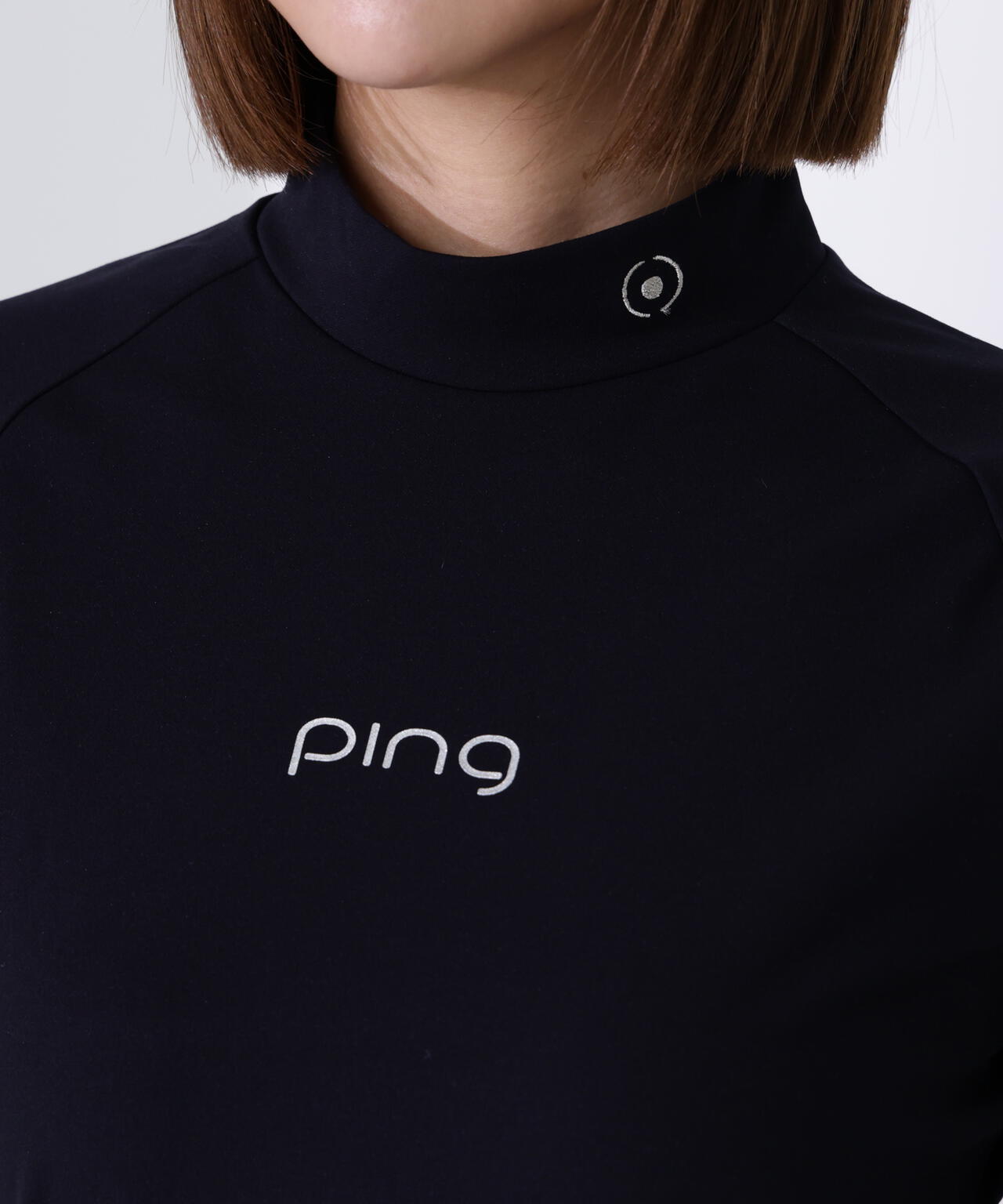 【PING APPAREL】サーモソーラー バックカノコ長袖ハイネックカットソー <GOLD> (LADIES)