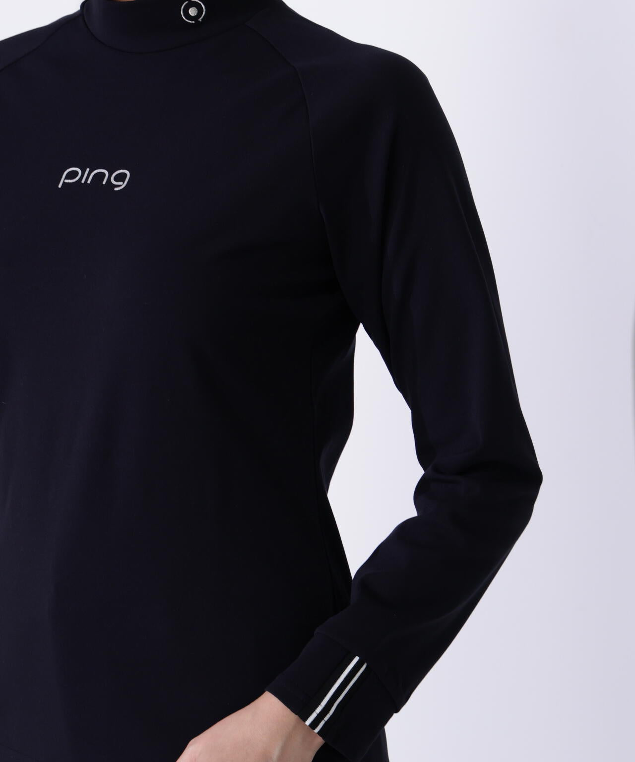 【PING APPAREL】サーモソーラー バックカノコ長袖ハイネックカットソー <GOLD> (LADIES)