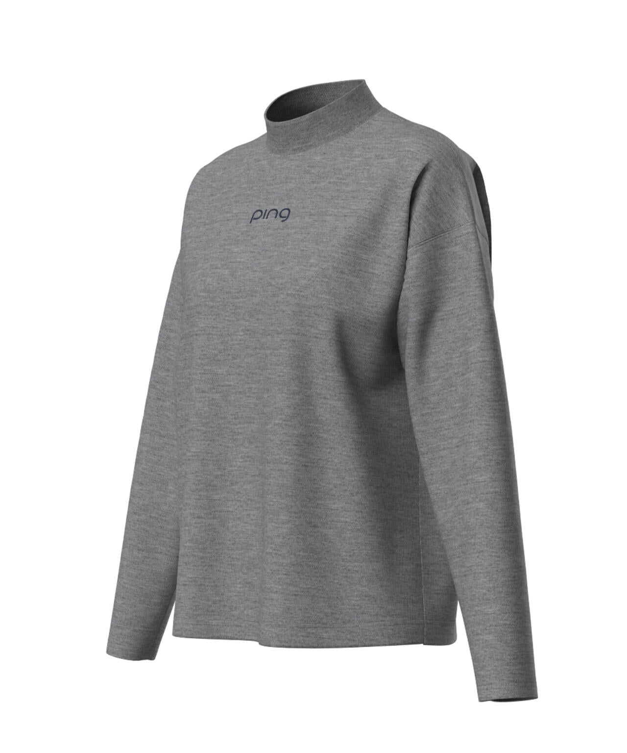 【PING APPAREL】引き揃え天竺ドライミックス長袖ハイネックカットソー <LADIES LINE> (LADIES)