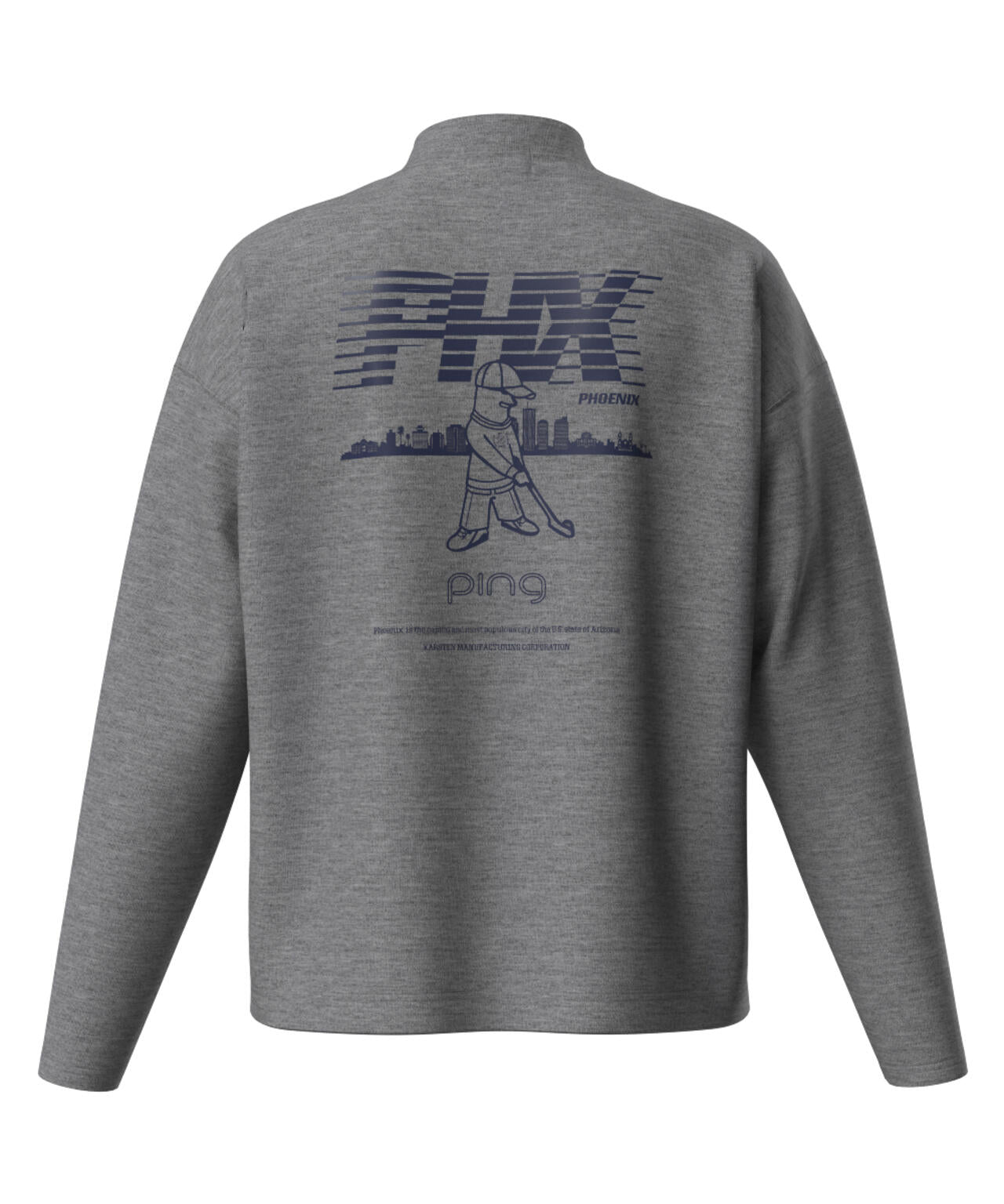 【PING APPAREL】引き揃え天竺ドライミックス長袖ハイネックカットソー <LADIES LINE> (LADIES)