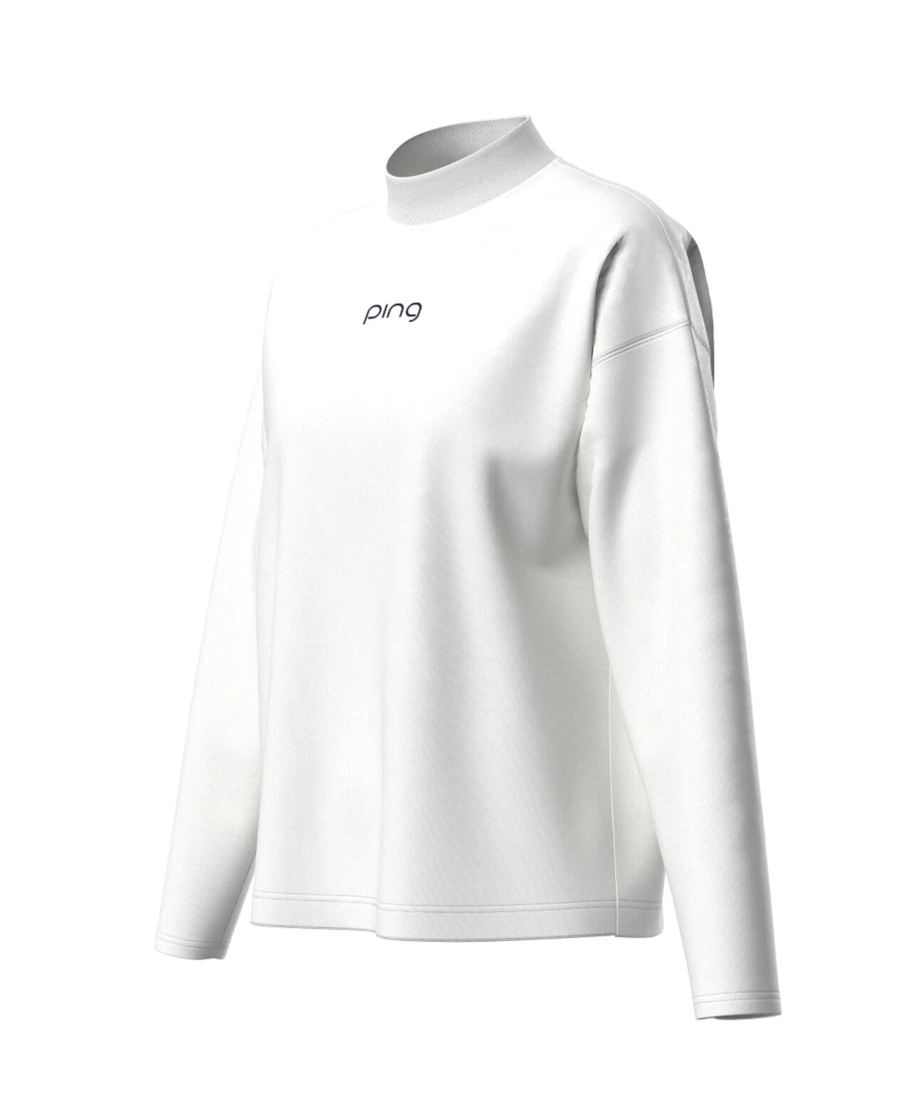 【PING APPAREL】引き揃え天竺ドライミックス長袖ハイネックカットソー <LADIES LINE> (LADIES)