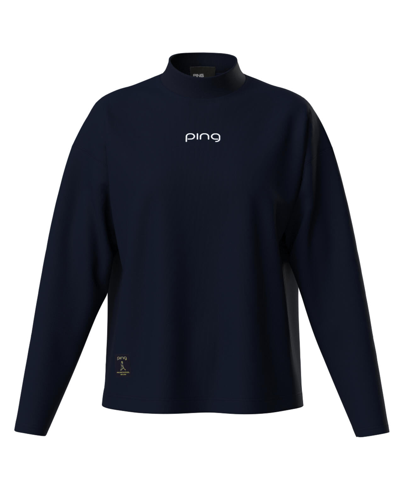 【PING APPAREL】引き揃え天竺ドライミックス長袖ハイネックカットソー <LADIES LINE> (LADIES)