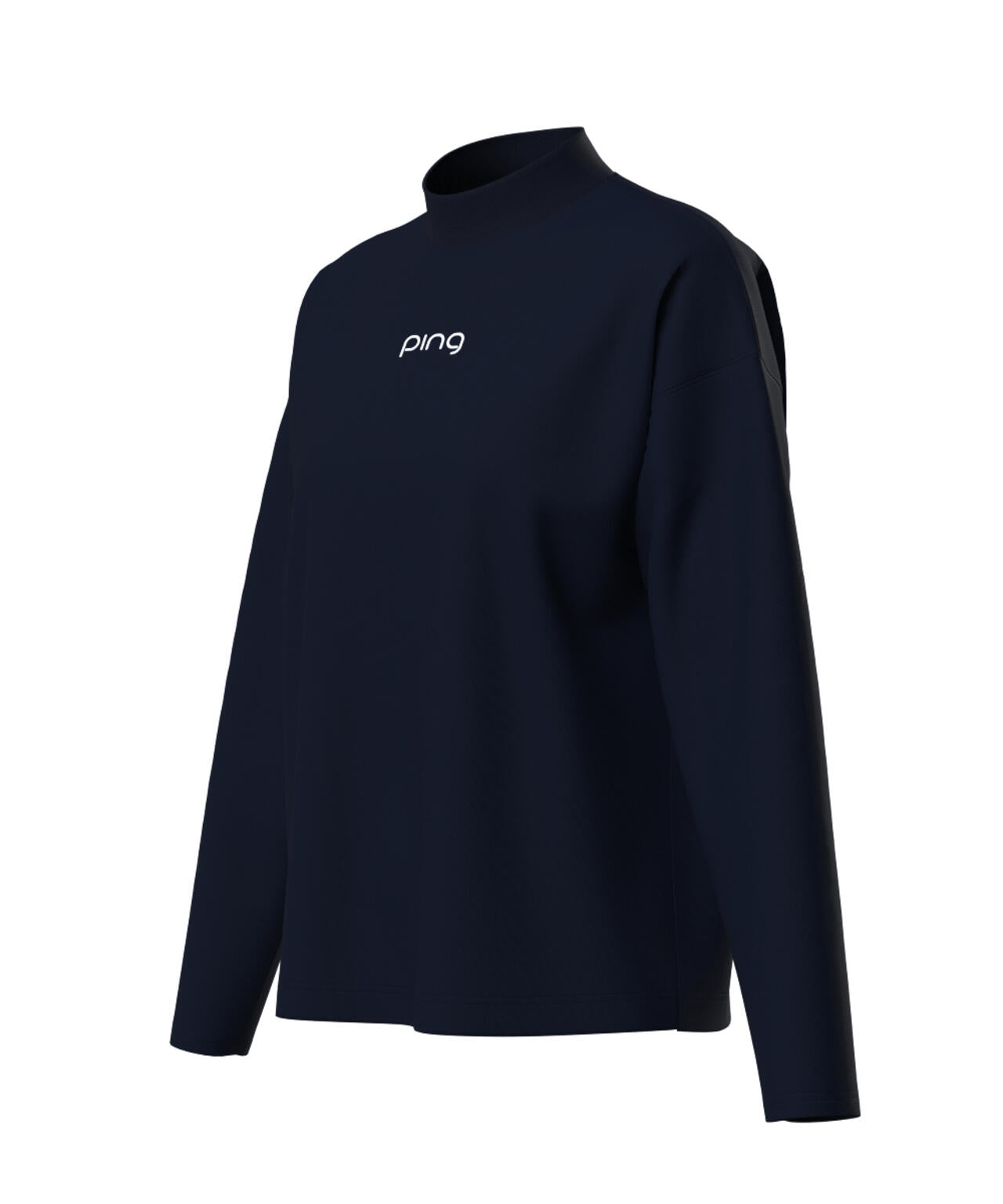 【PING APPAREL】引き揃え天竺ドライミックス長袖ハイネックカットソー <LADIES LINE> (LADIES)