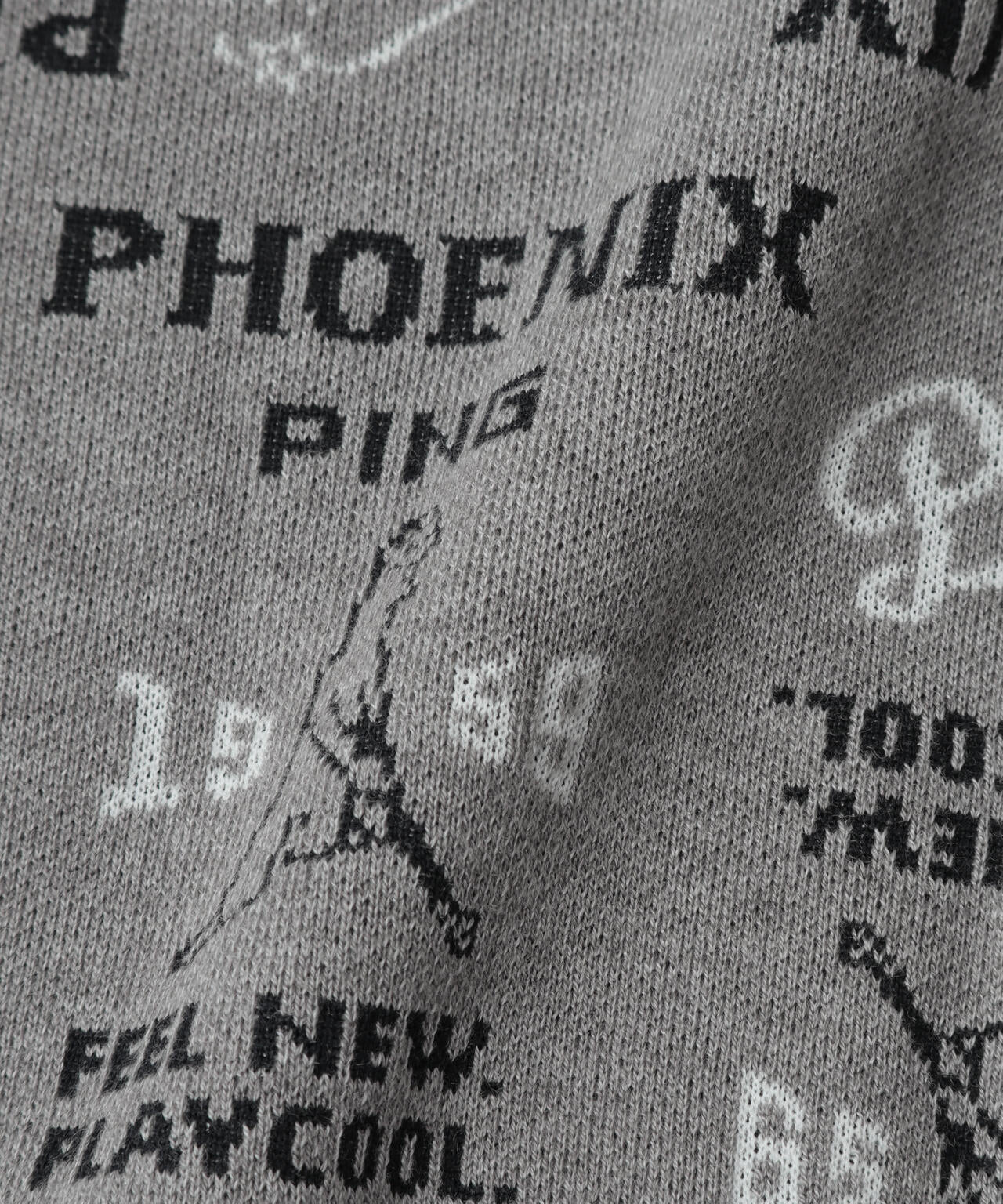 【PING APPAREL】ジャガード総柄クルーネックニットプルオーバー <LADIES LINE> (LADIES)