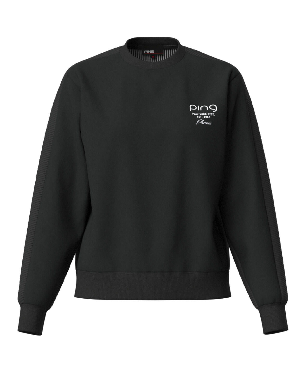 【PING APPAREL】ジャガードニット/カットソー リップルロゴクルーネックニット <GOLD> (LADIES)