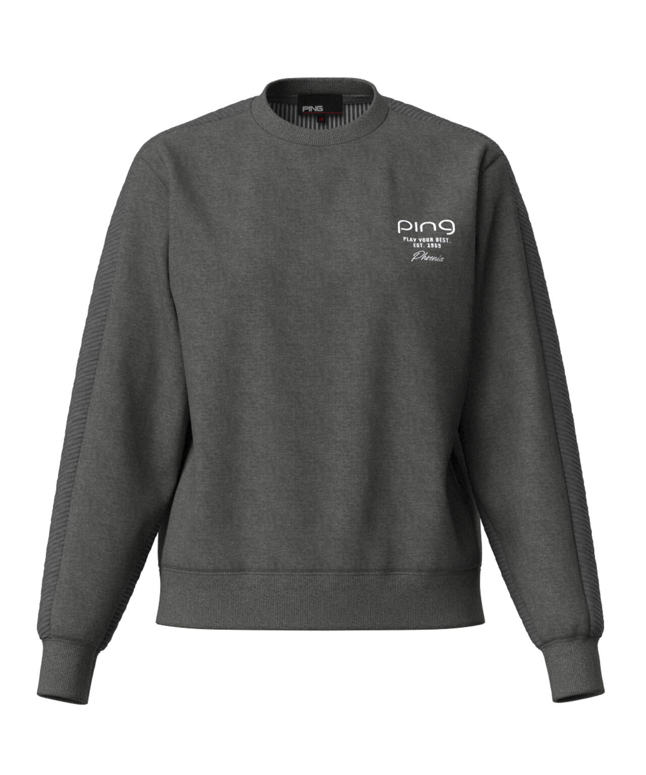 【PING APPAREL】ジャガードニット/カットソー リップルロゴクルーネックニット <GOLD> (LADIES)