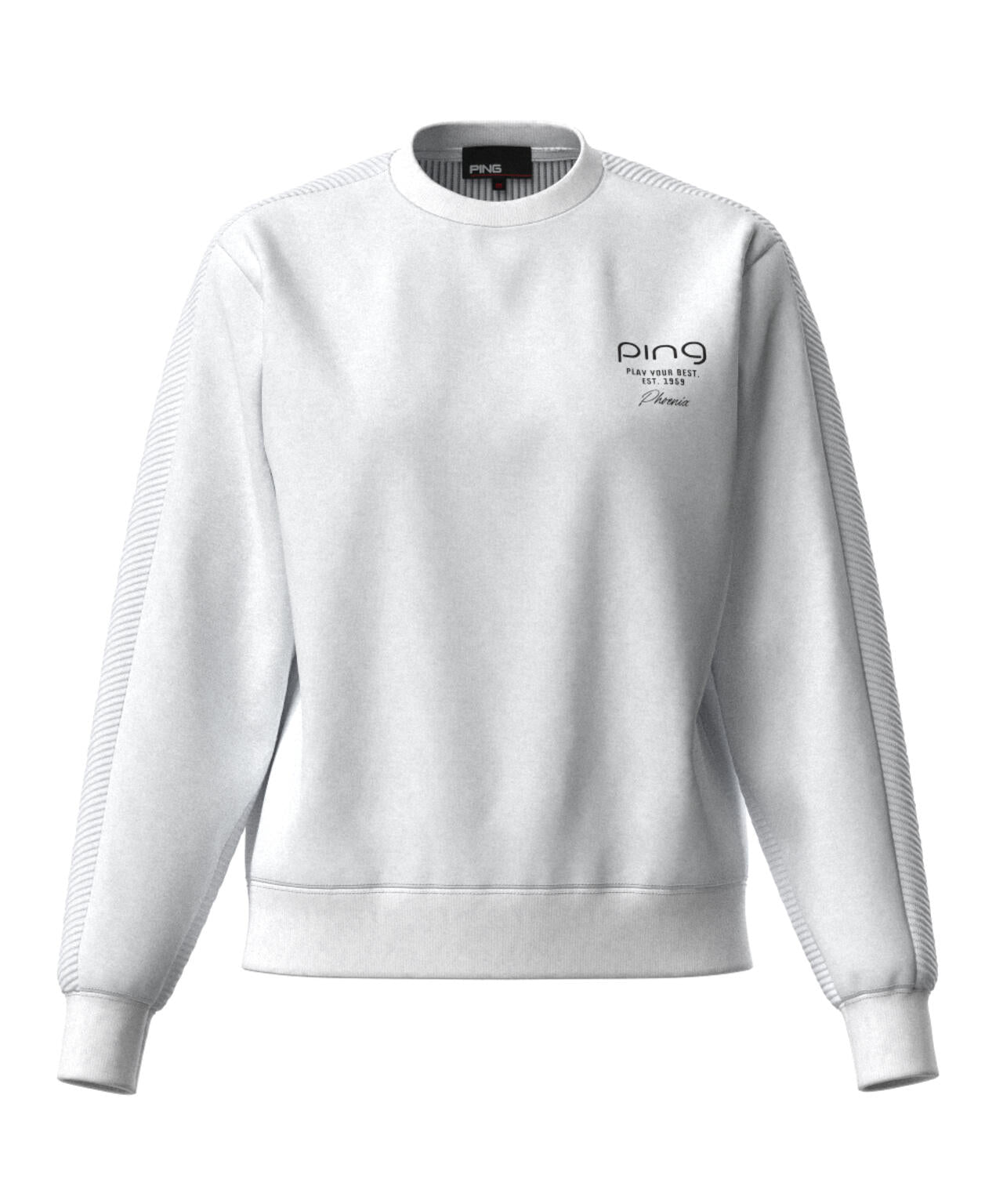 【PING APPAREL】ジャガードニット/カットソー リップルロゴクルーネックニット <GOLD> (LADIES)