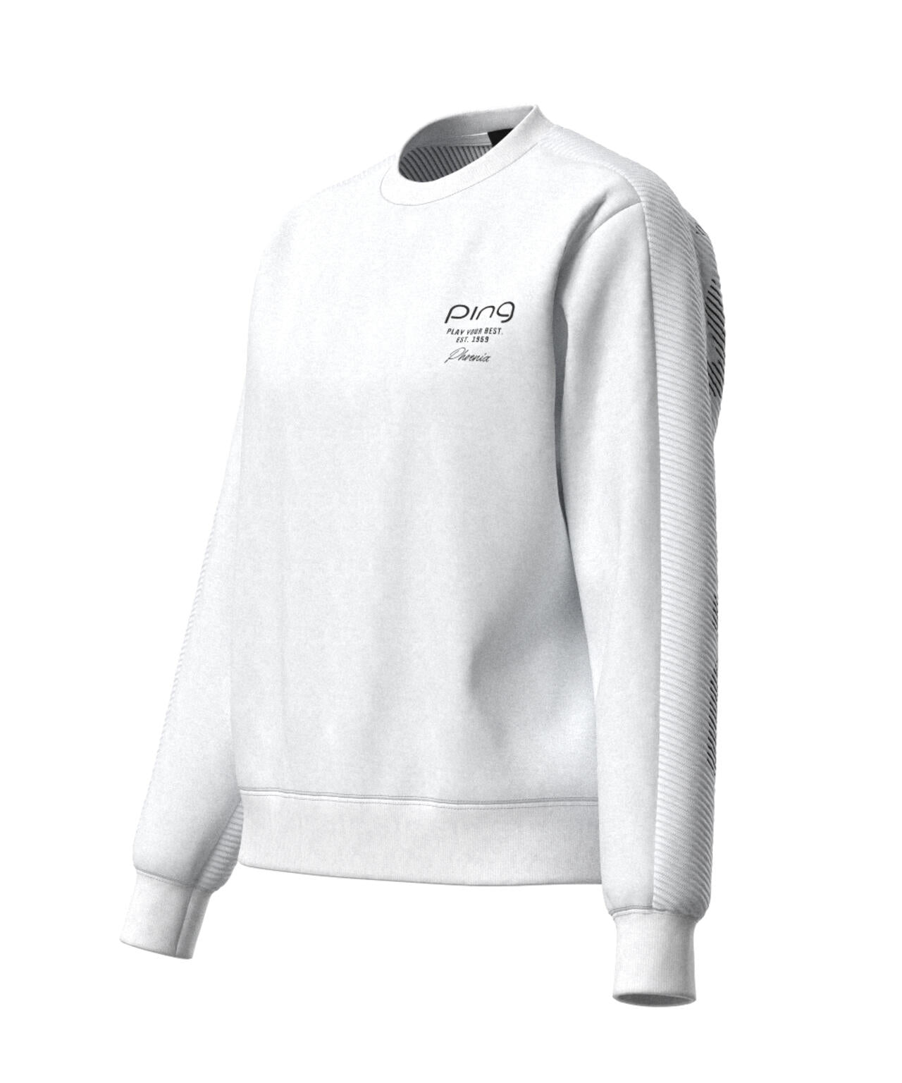 【PING APPAREL】ジャガードニット/カットソー リップルロゴクルーネックニット <GOLD> (LADIES)