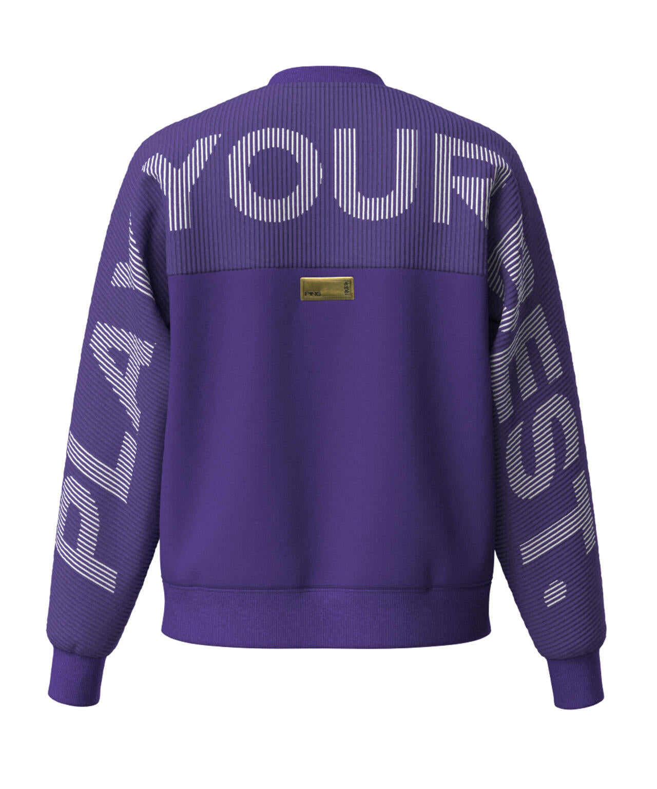 【PING APPAREL】ジャガードニット/カットソー リップルロゴクルーネックニット <GOLD> (LADIES)