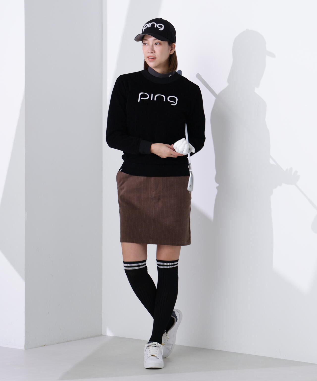 【PING APPAREL】pingジャカード モールニットクルーネックニットプルオーバー <GOLD> (LADIES)