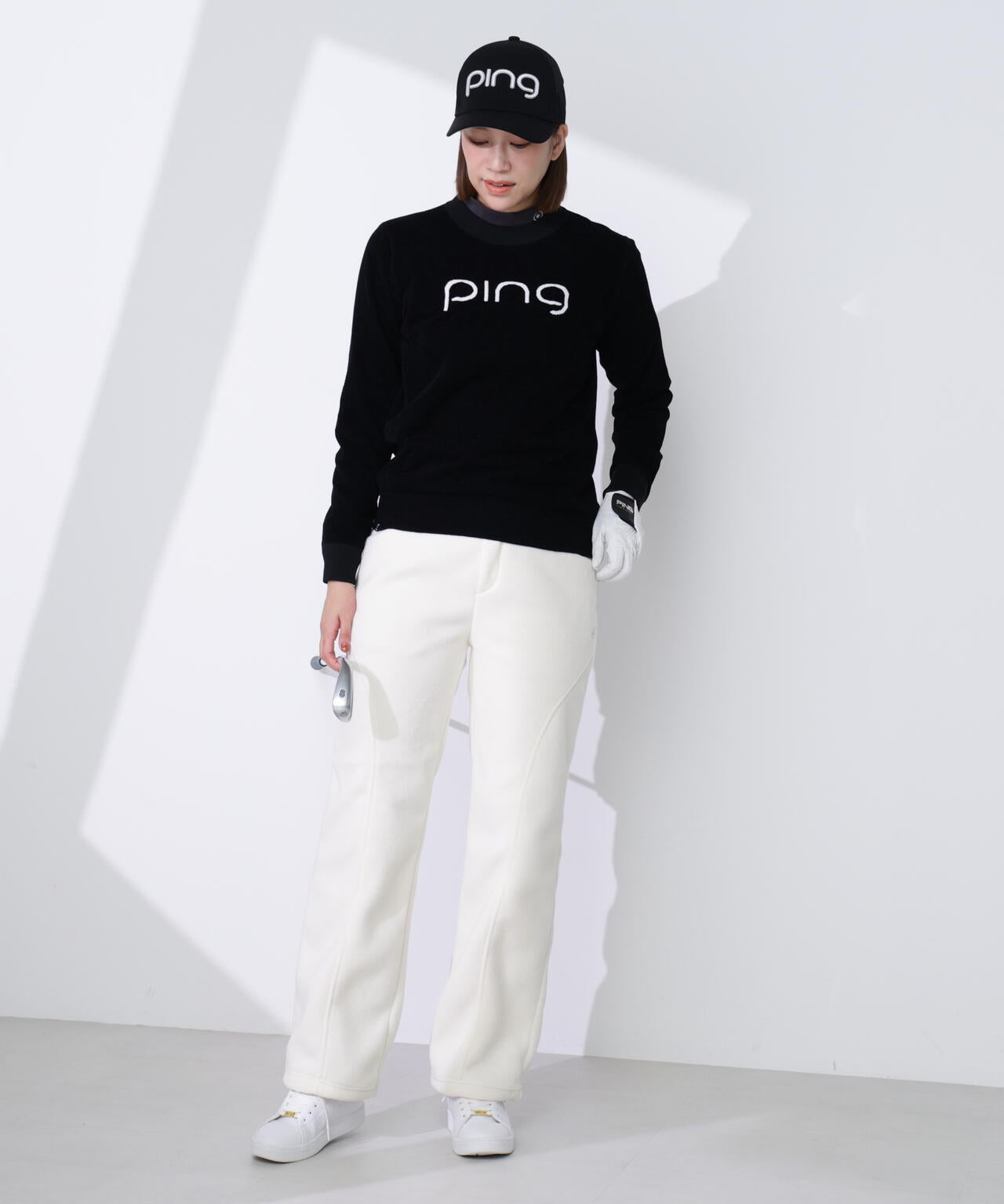 【PING APPAREL】pingジャカード モールニットクルーネックニットプルオーバー <GOLD> (LADIES)