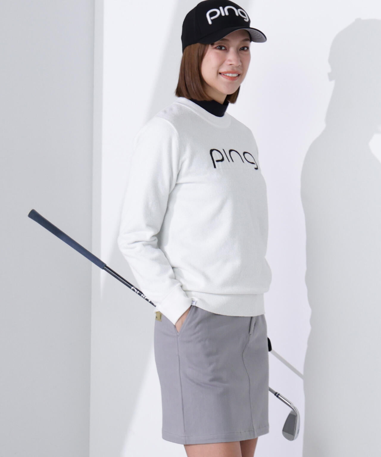 【PING APPAREL】pingジャカード モールニットクルーネックニットプルオーバー <GOLD> (LADIES)