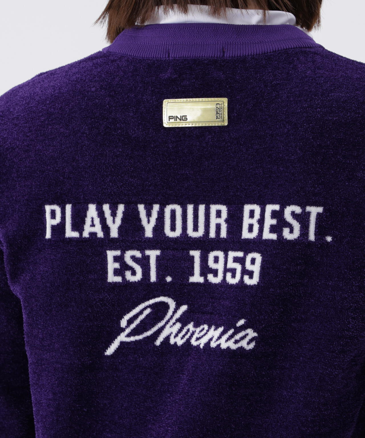 【PING APPAREL】pingジャカード モールニットクルーネックニットプルオーバー <GOLD> (LADIES)