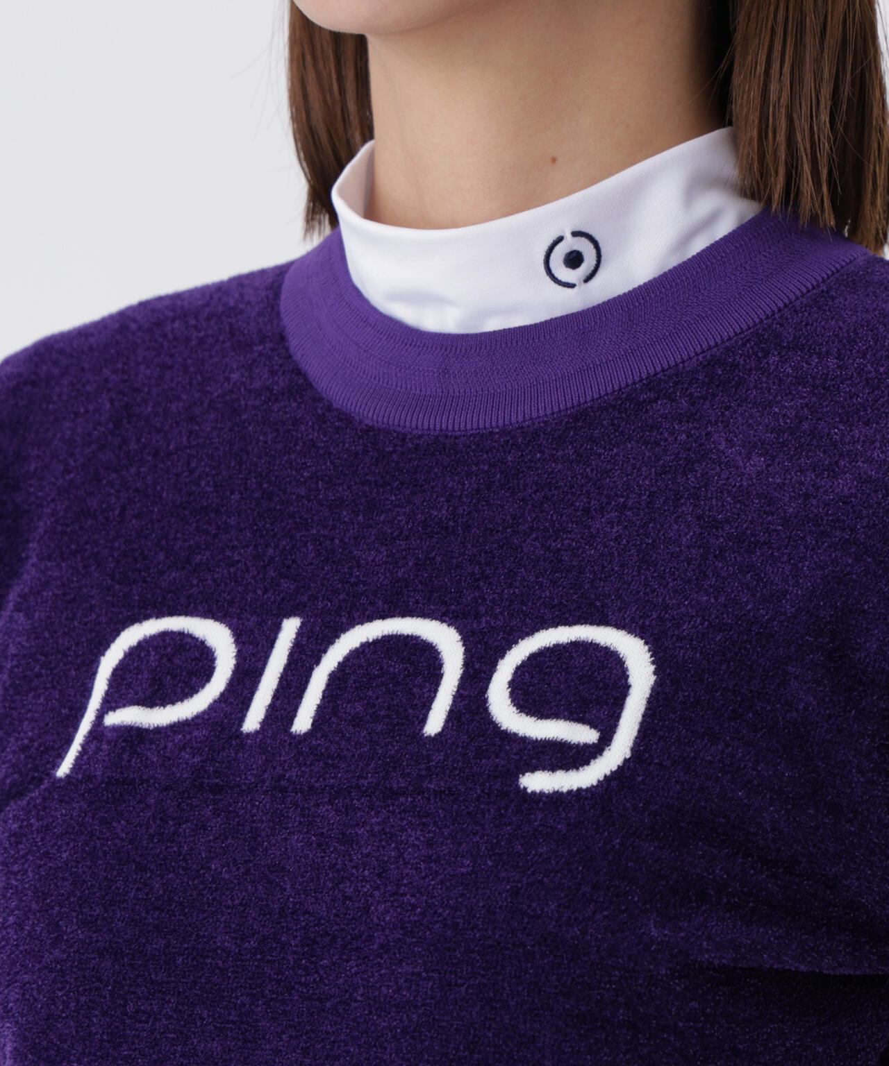 【PING APPAREL】pingジャカード モールニットクルーネックニットプルオーバー <GOLD> (LADIES)